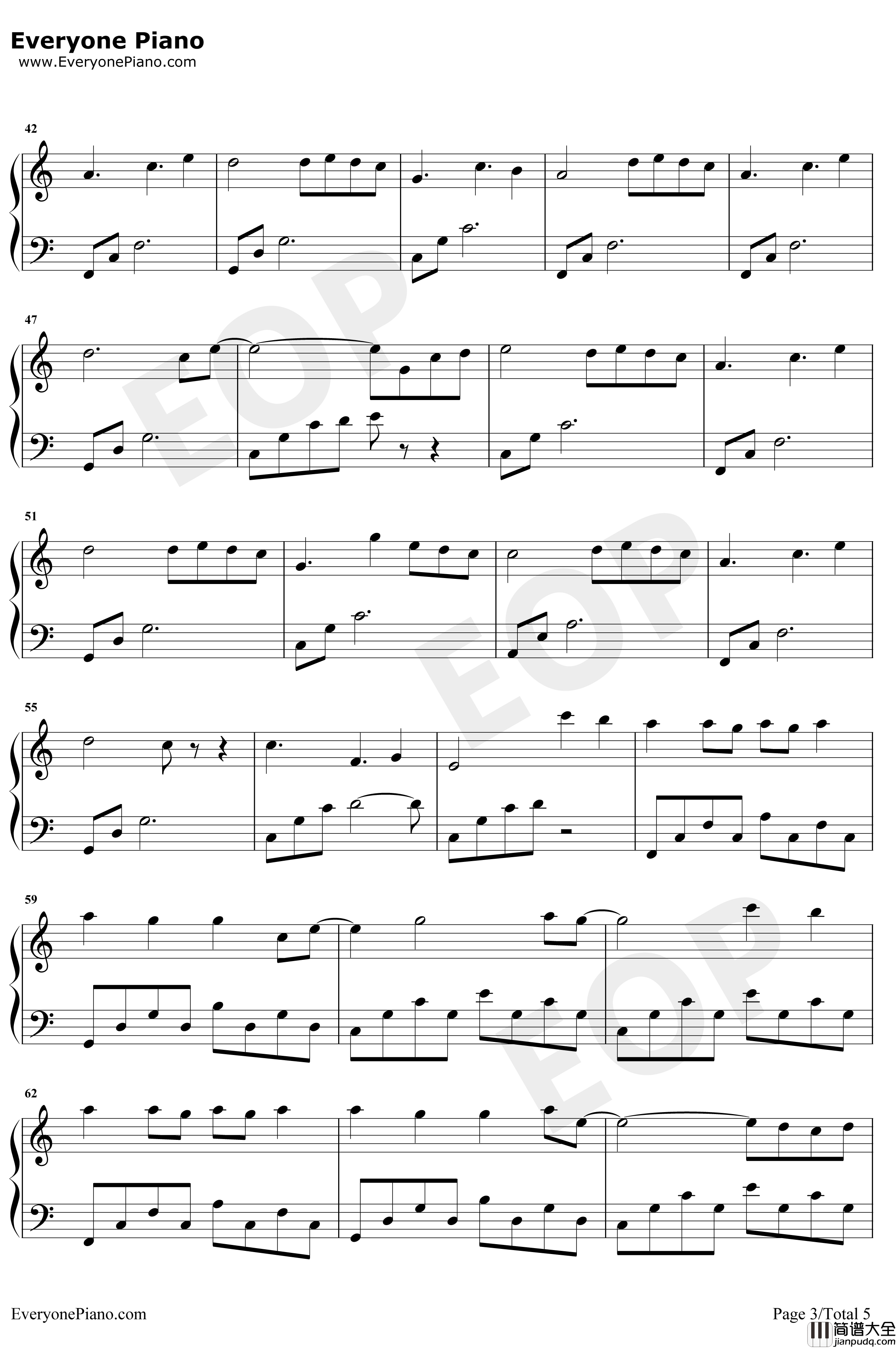 What_Are_Words钢琴谱_ChrisMedina_原版