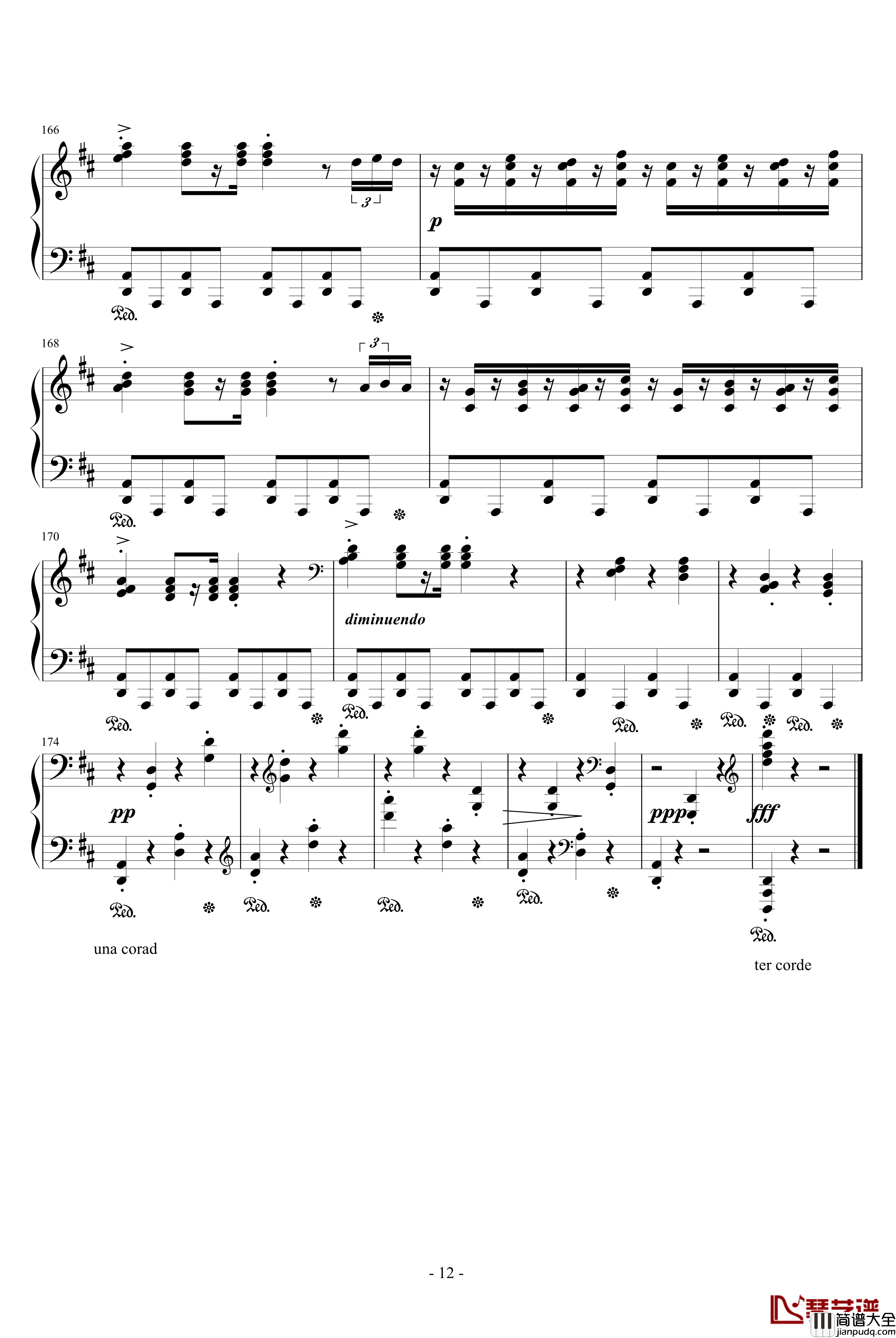 婚礼进行曲钢琴谱_格里格