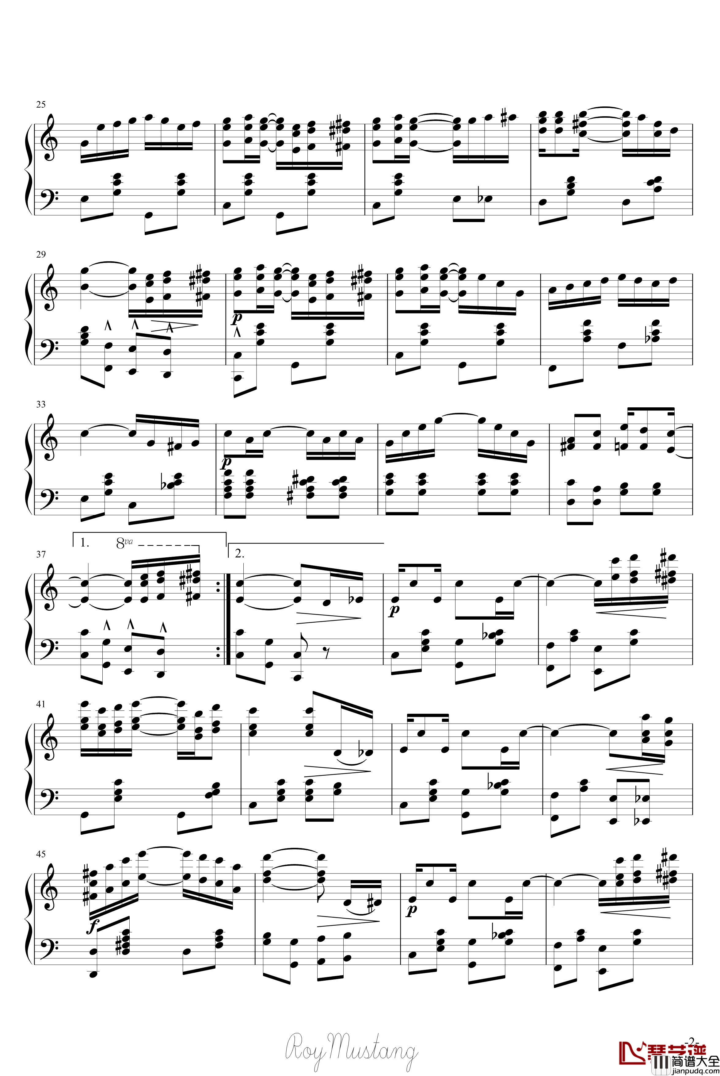 The_Entertainer钢琴谱_世界名曲