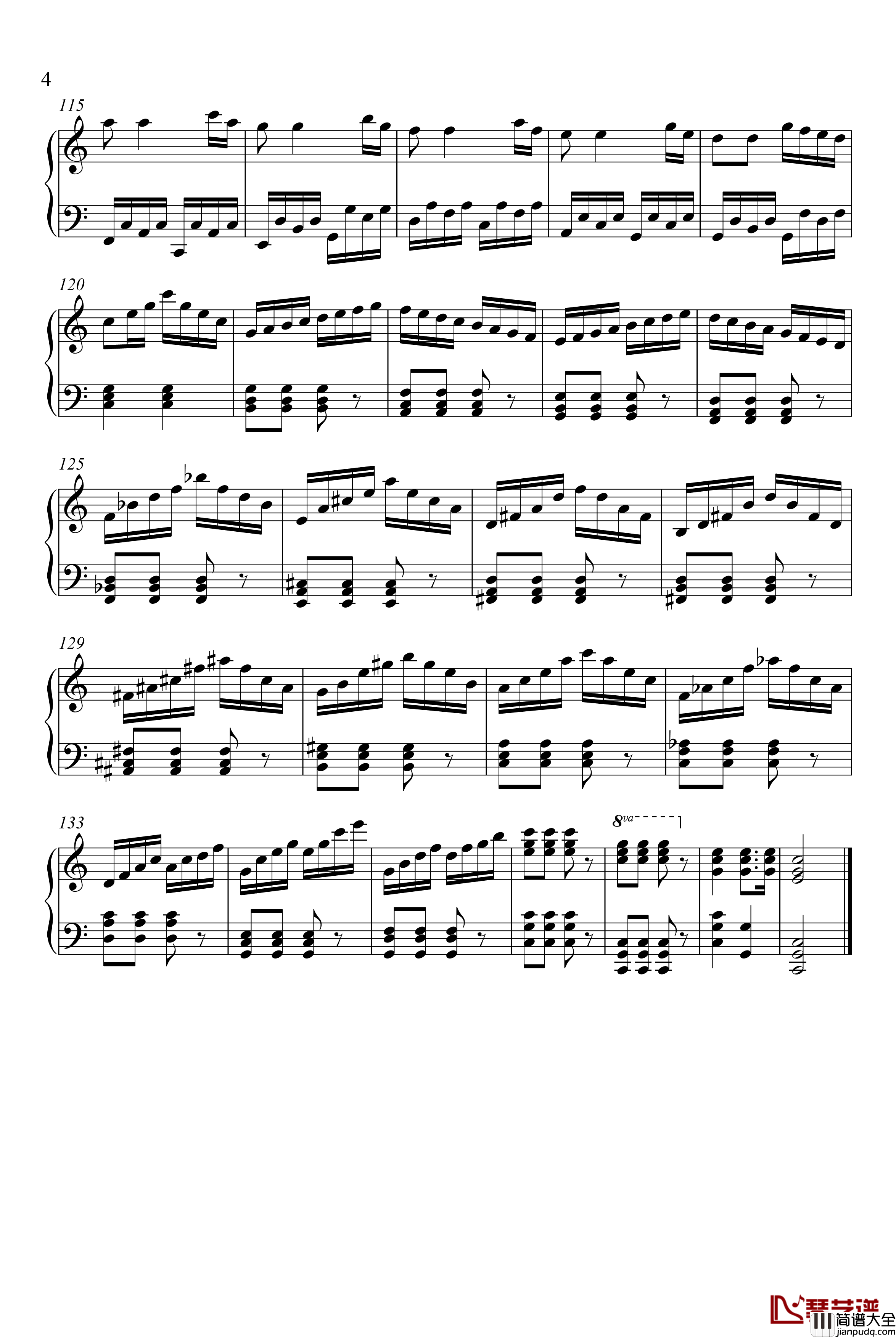 快乐星期天奏鸣曲钢琴谱_郭志伟