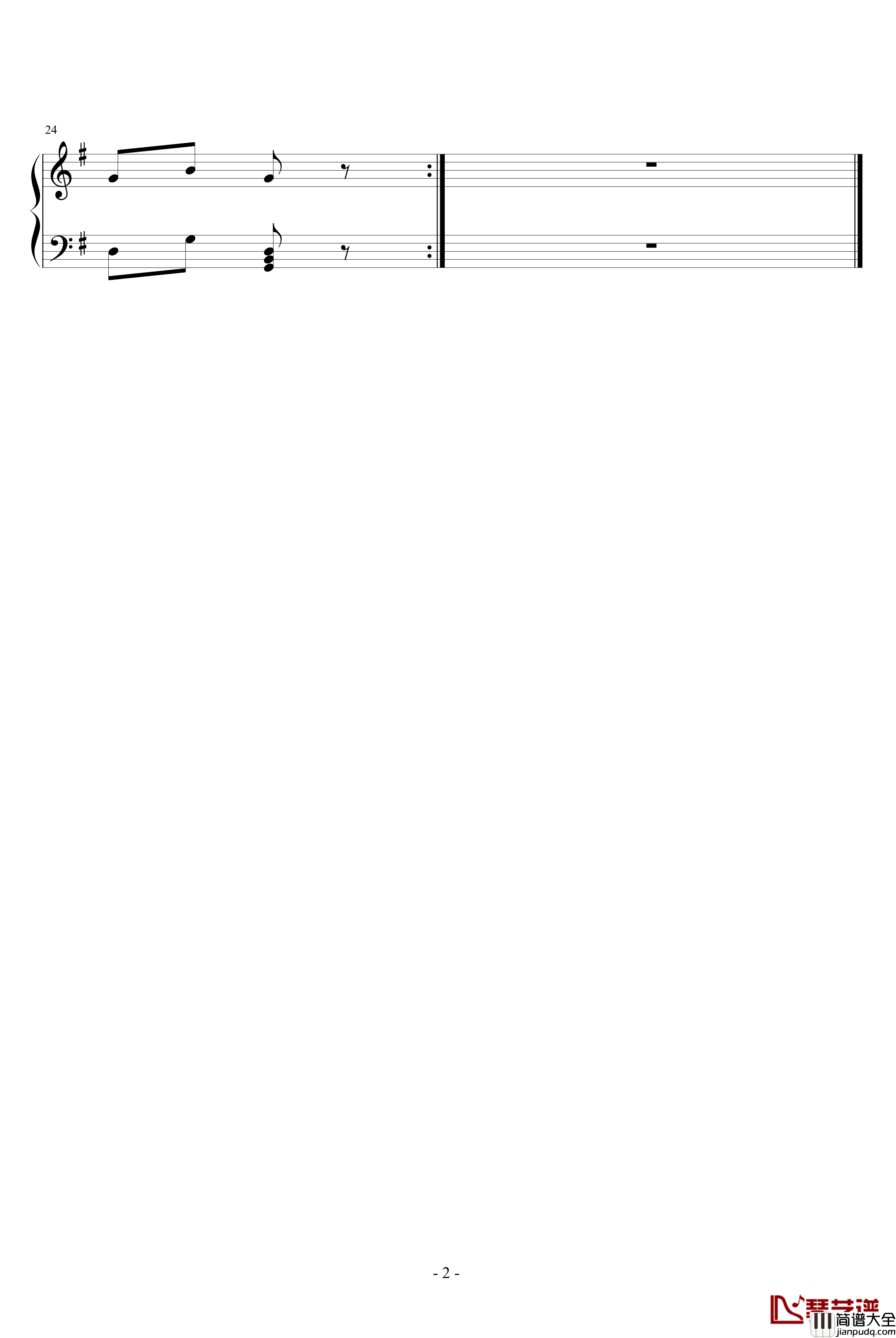 小波尔卡舞曲钢琴谱_世界名曲