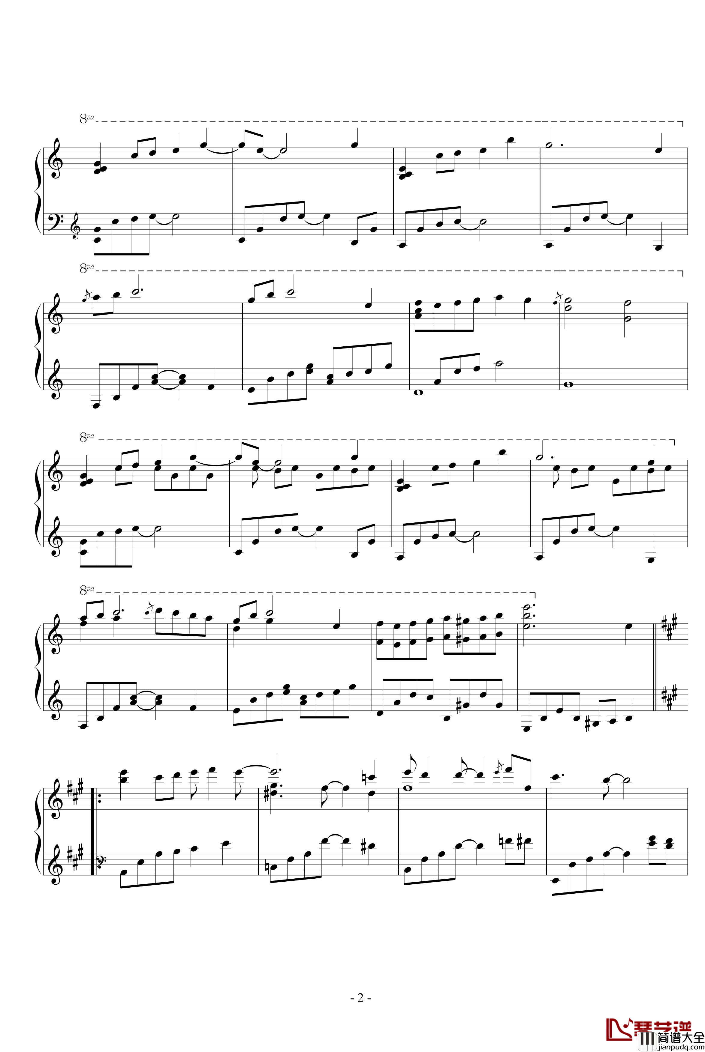 朋友以上，恋人未满钢琴谱_magicwaltz