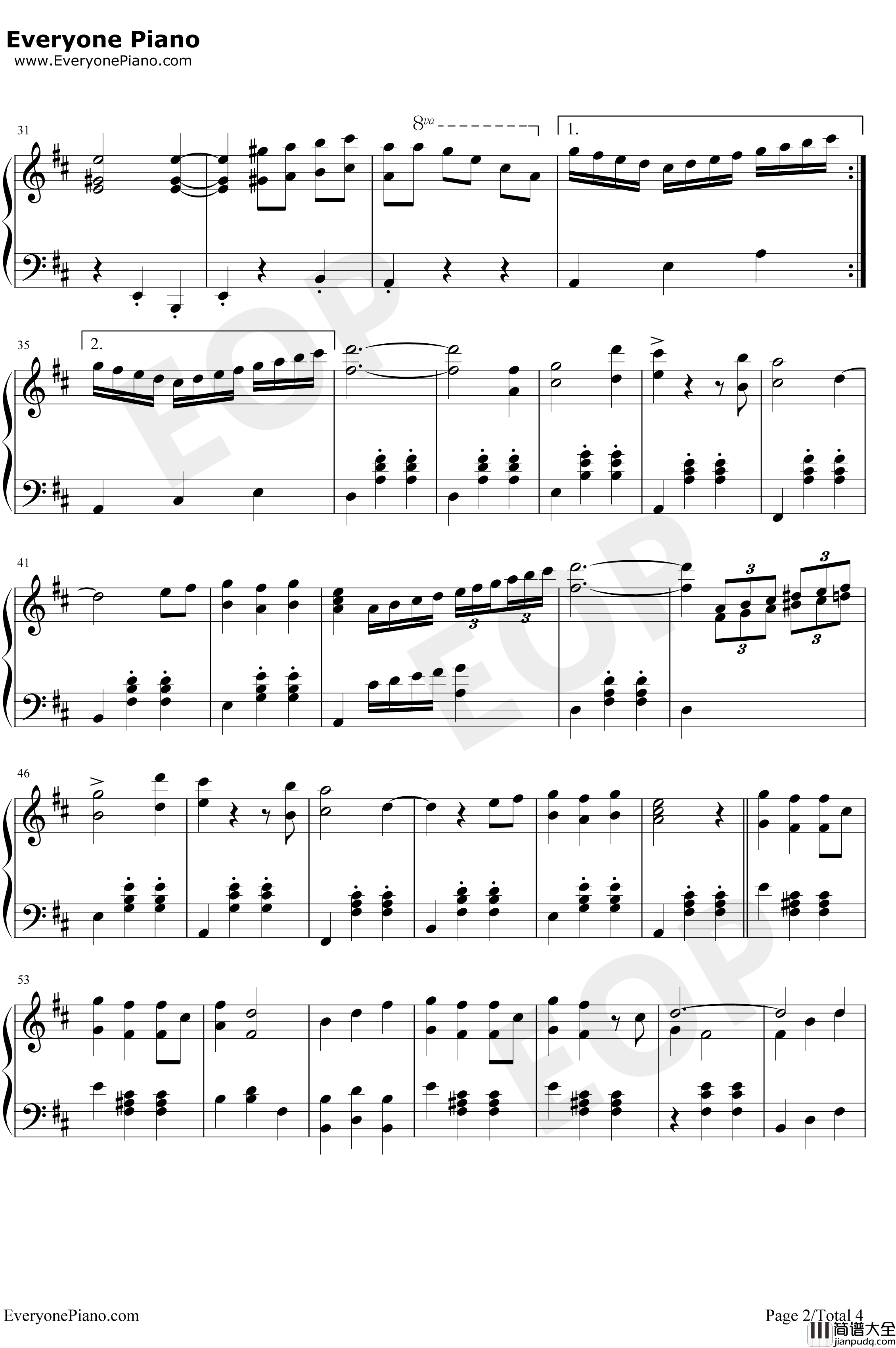 Potter_Waltz钢琴谱_PatrickDoyle_哈利波特与火焰杯OST