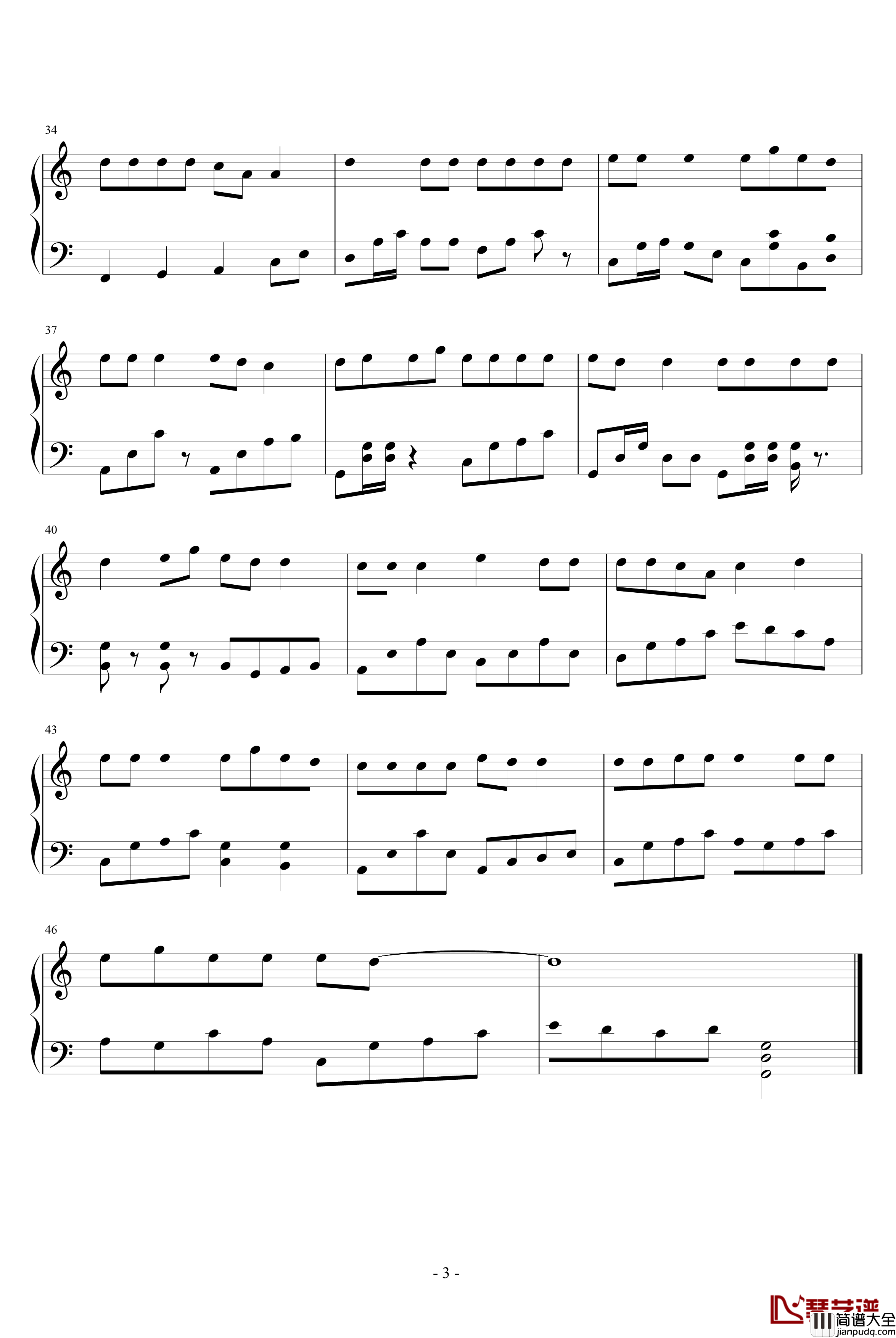 大悲咒钢琴谱_中国名曲