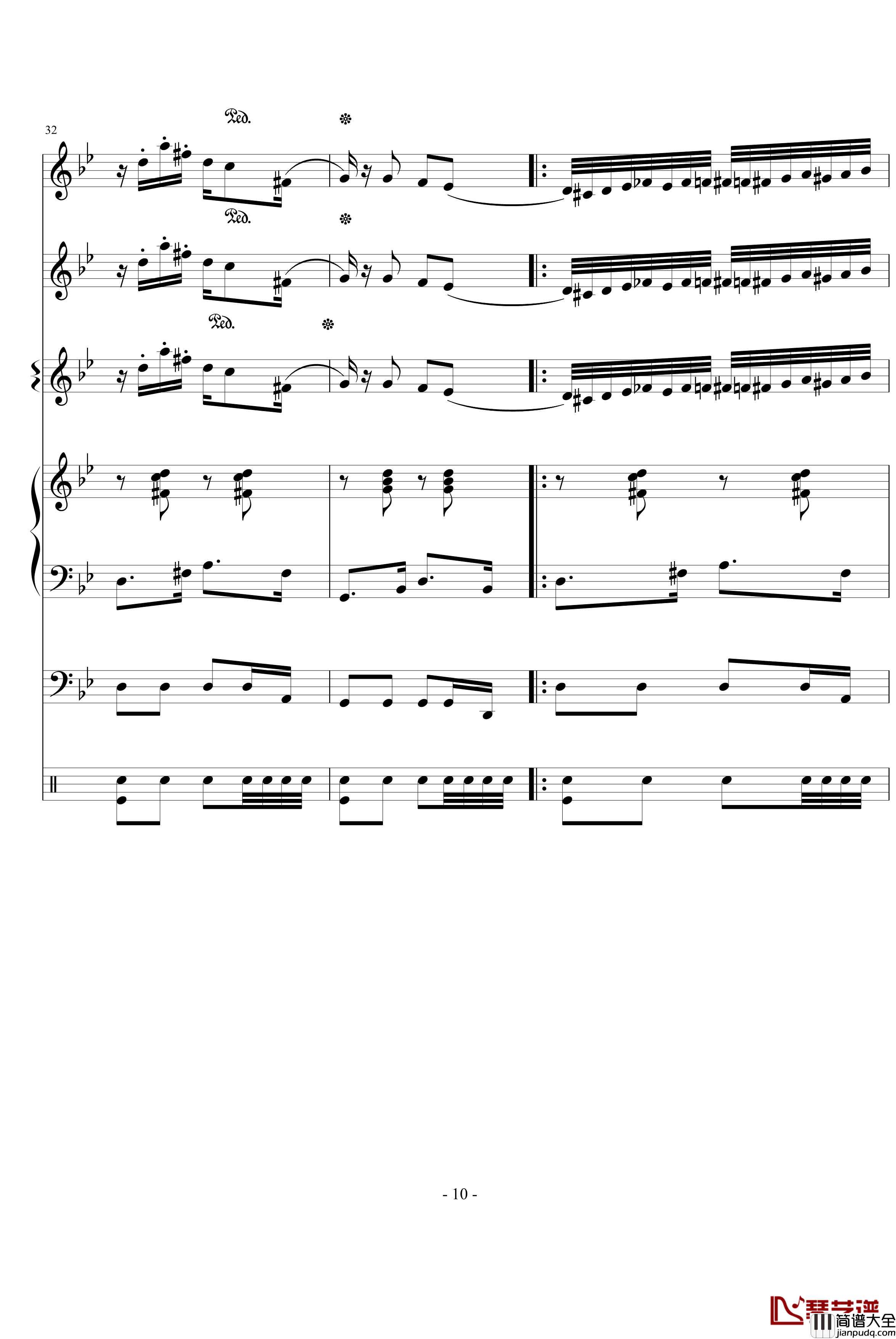 化妆舞会钢琴谱_世界名曲
