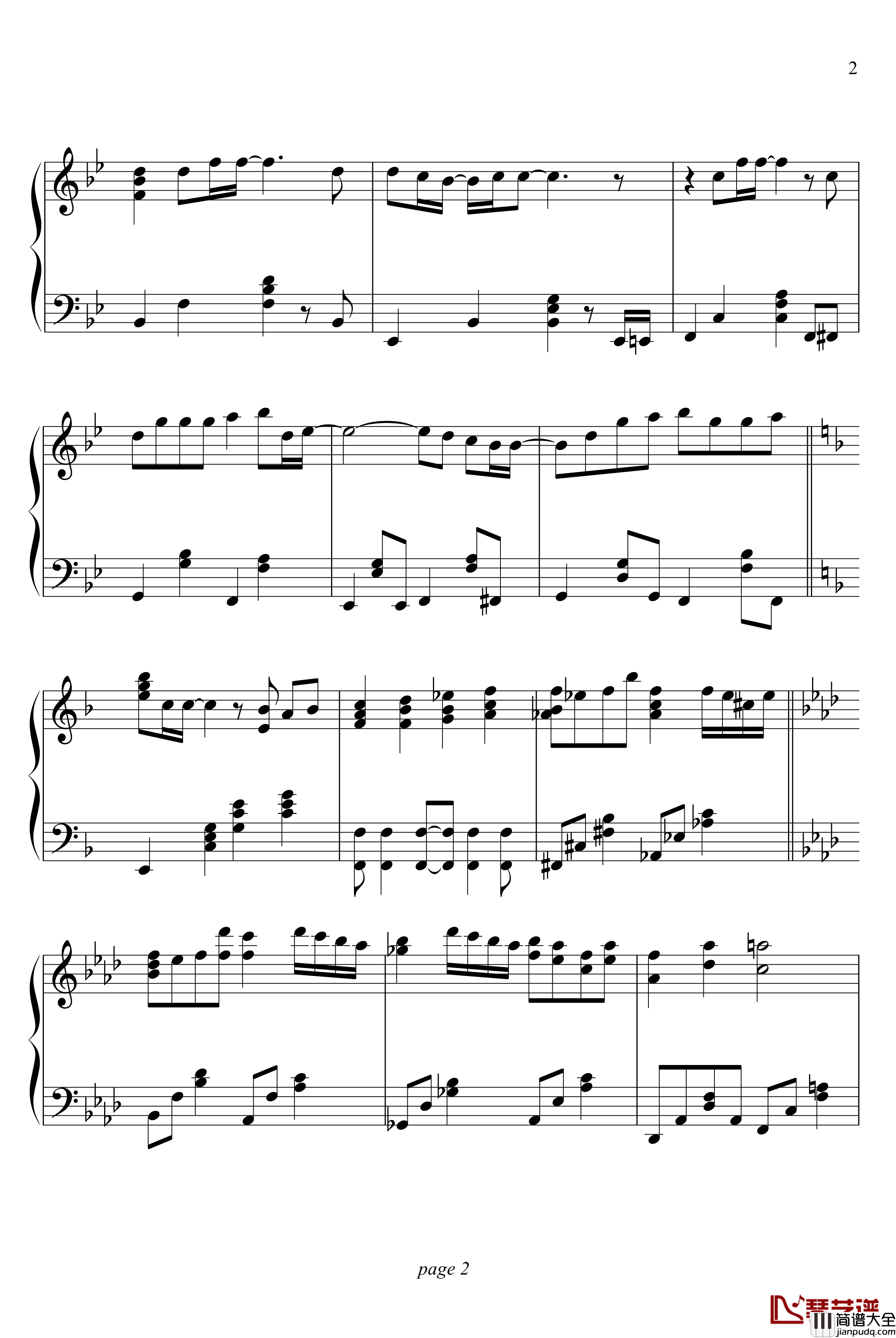 名偵探柯南片尾曲钢琴谱_Secret_of_my_heart_名侦探柯南