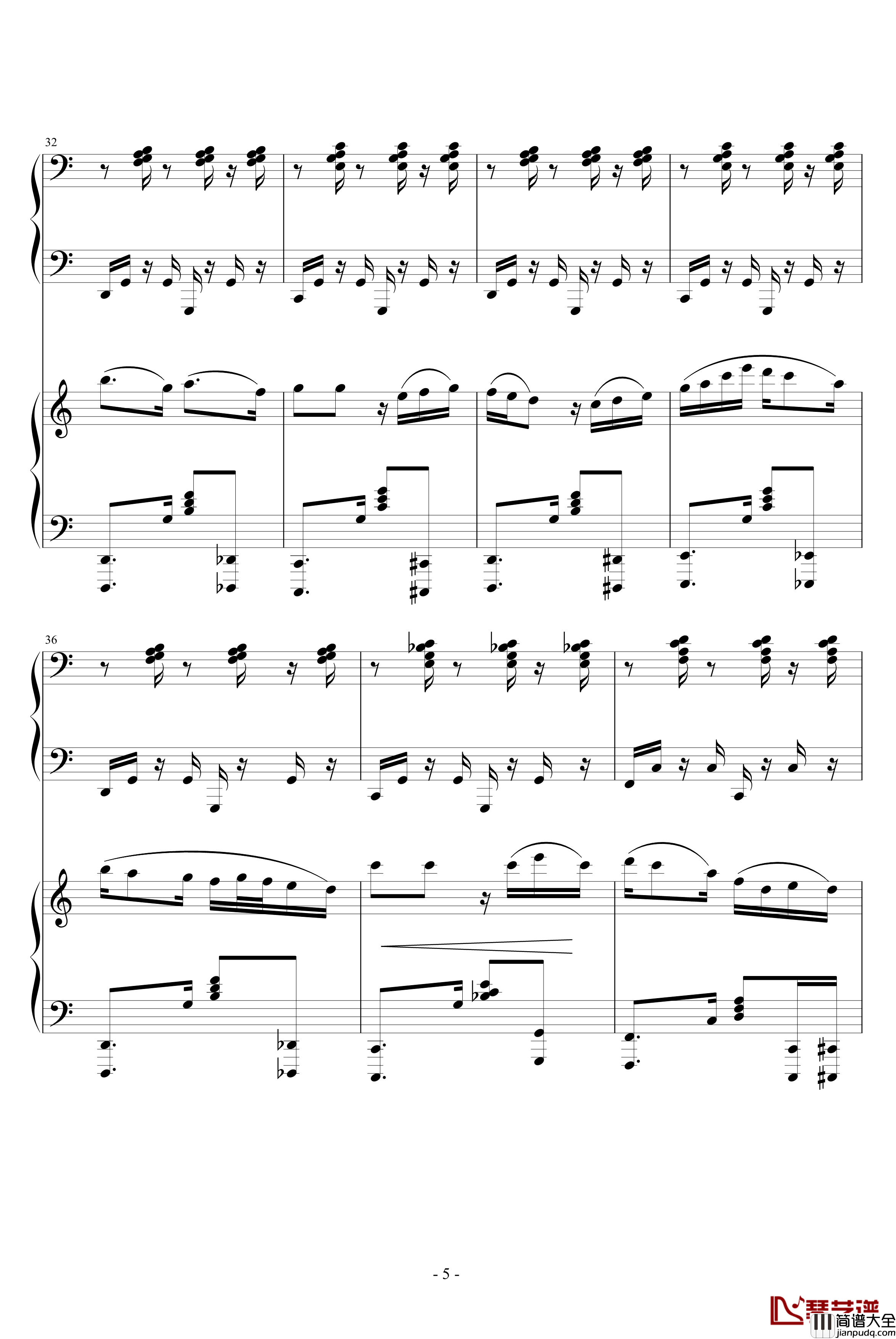 爵士双钢琴奏鸣曲第三乐章钢琴谱_米约