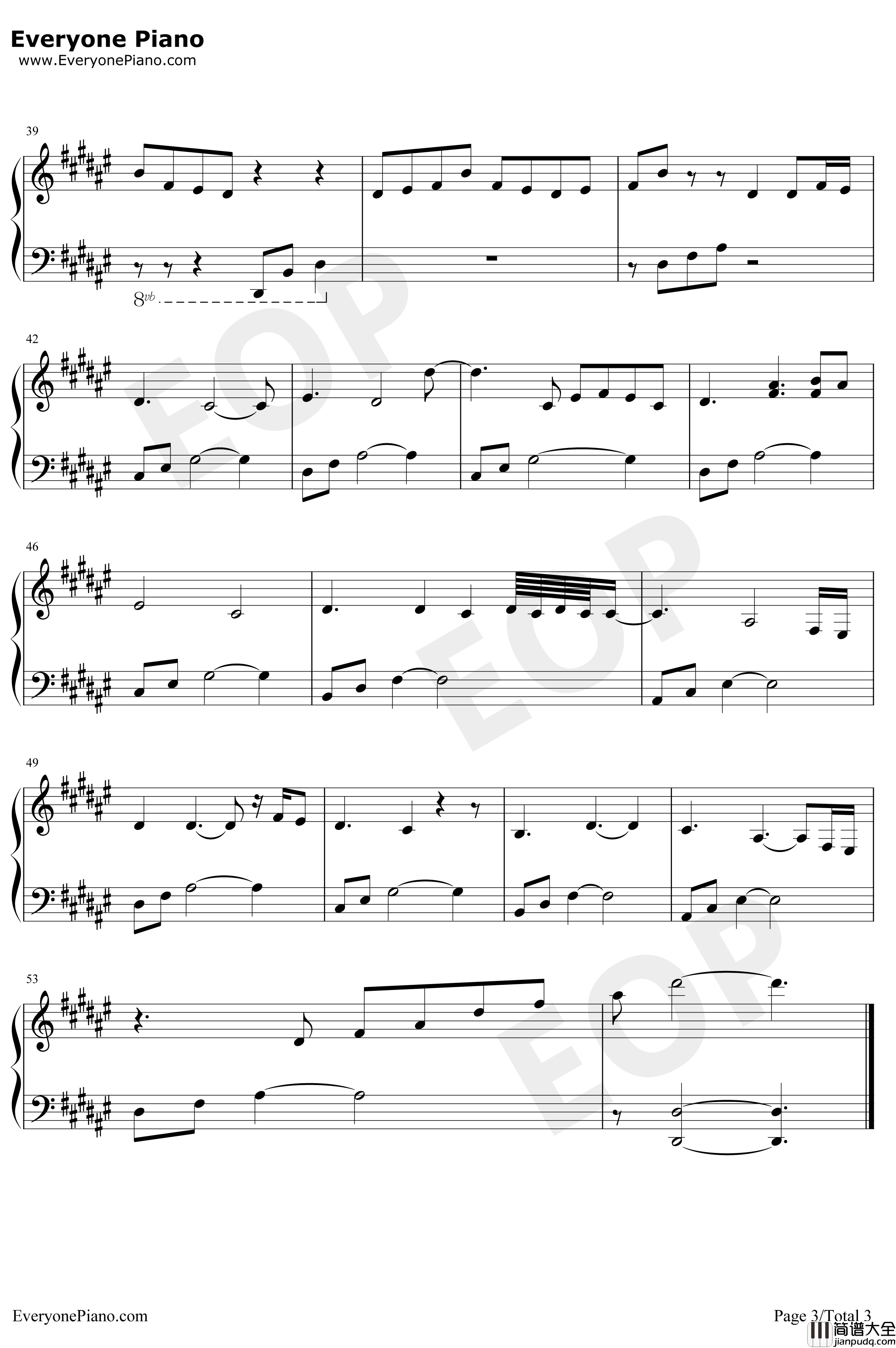 The_Beginning钢琴谱_RyanArcand加拿大流浪汉钢琴曲