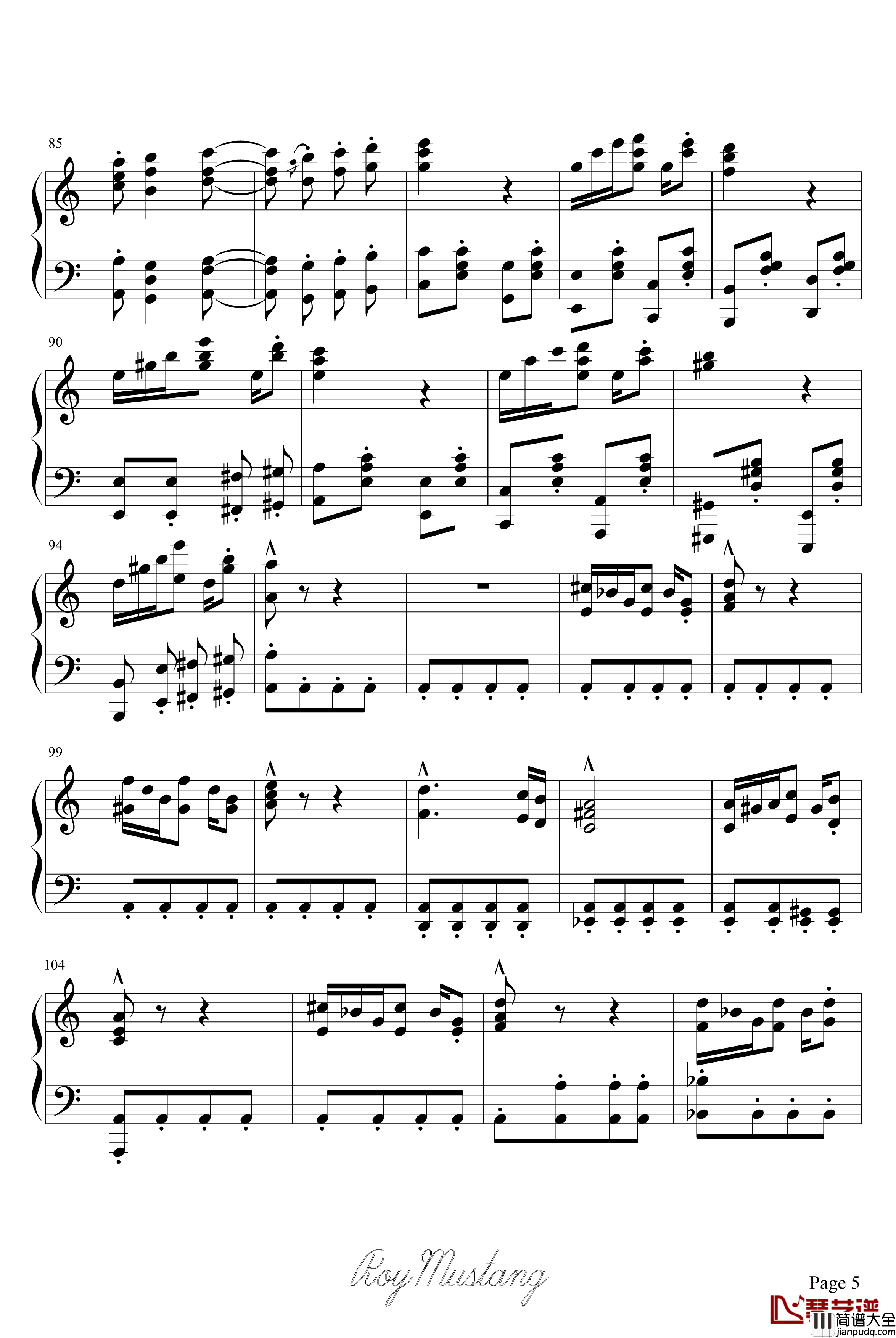 致爱丽丝钢琴谱_爵士·改_贝多芬_beethoven