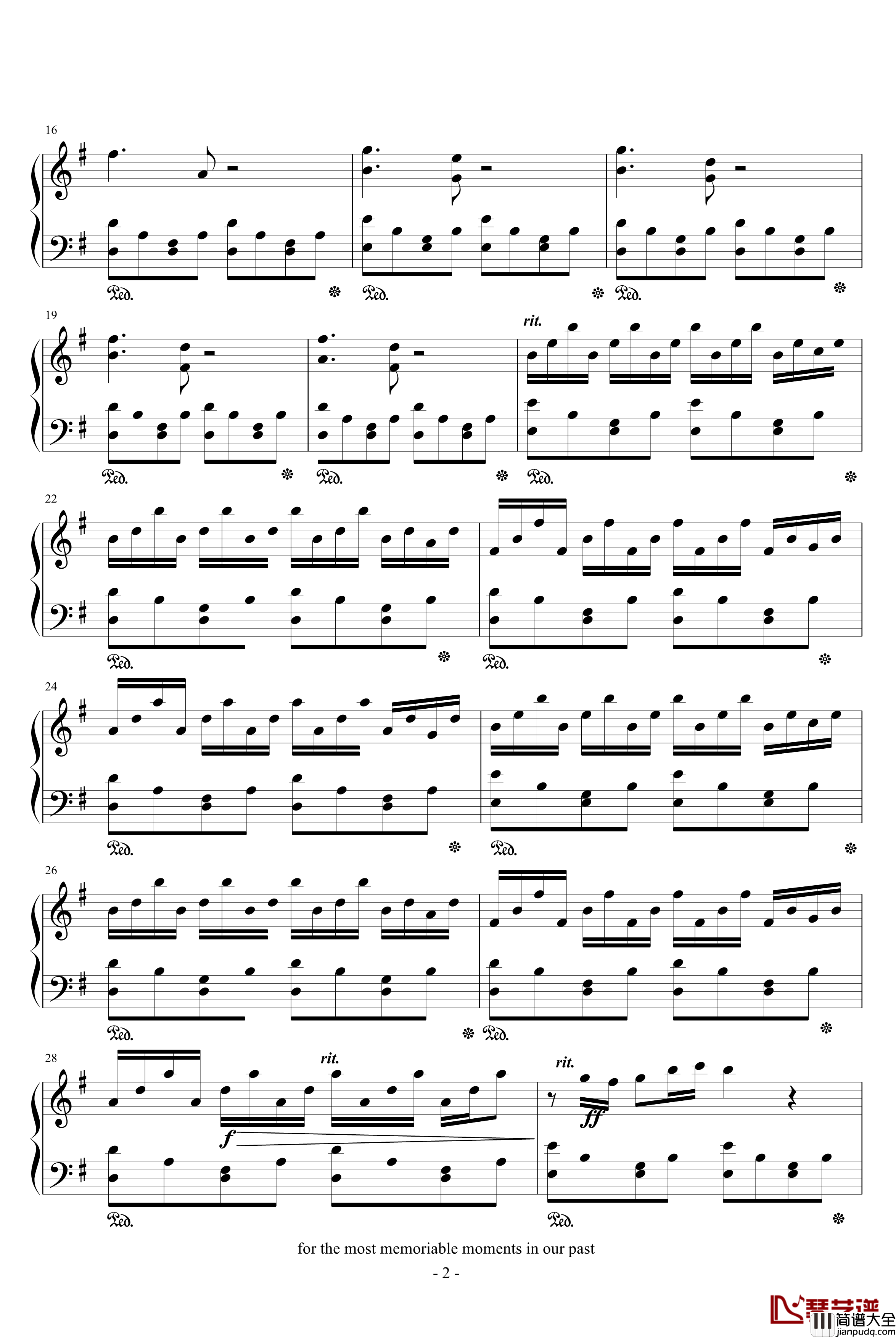 天使爱美丽钢琴谱_Yann_Tiersen
