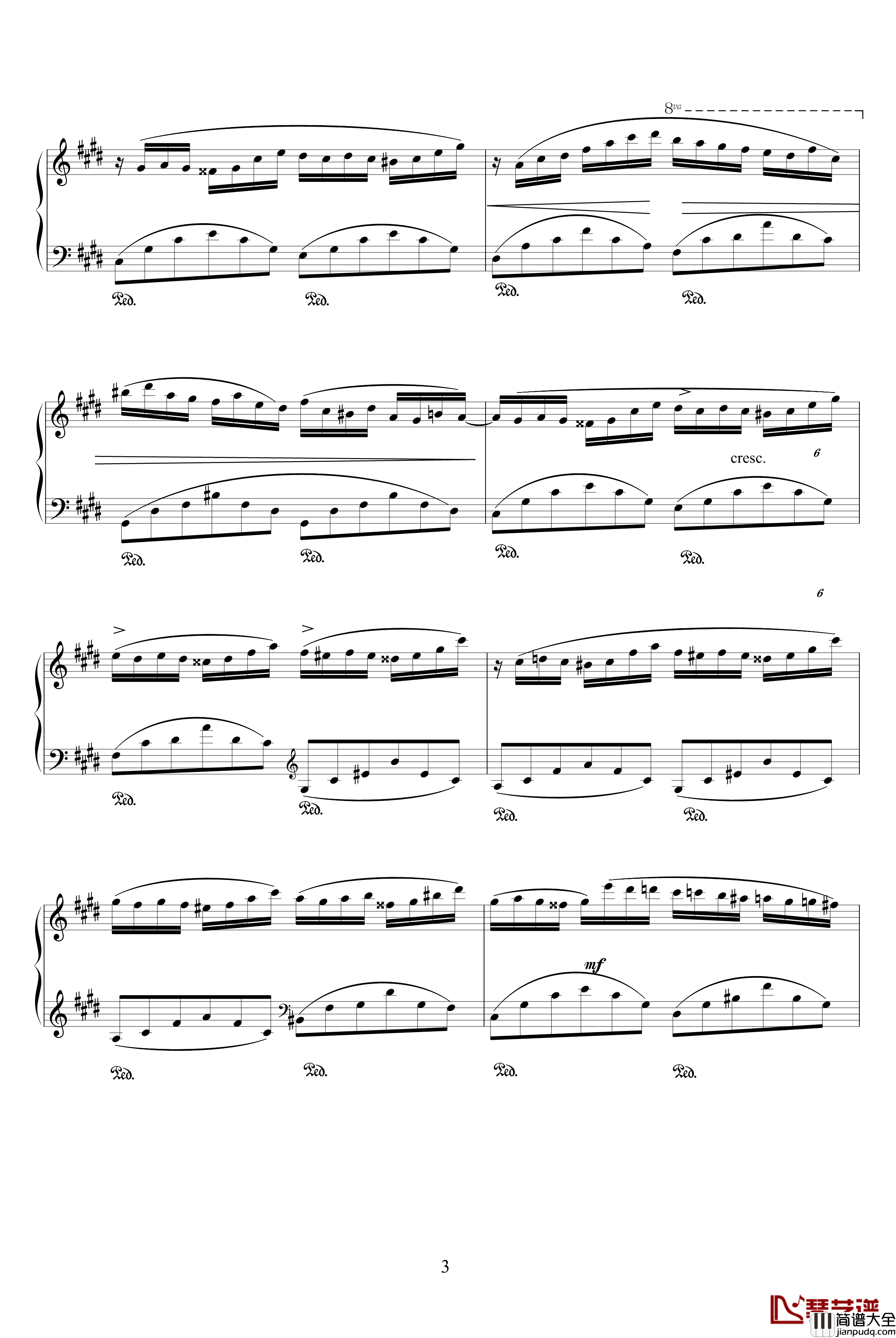 幻想即兴曲Op.66钢琴谱_肖邦_chopin