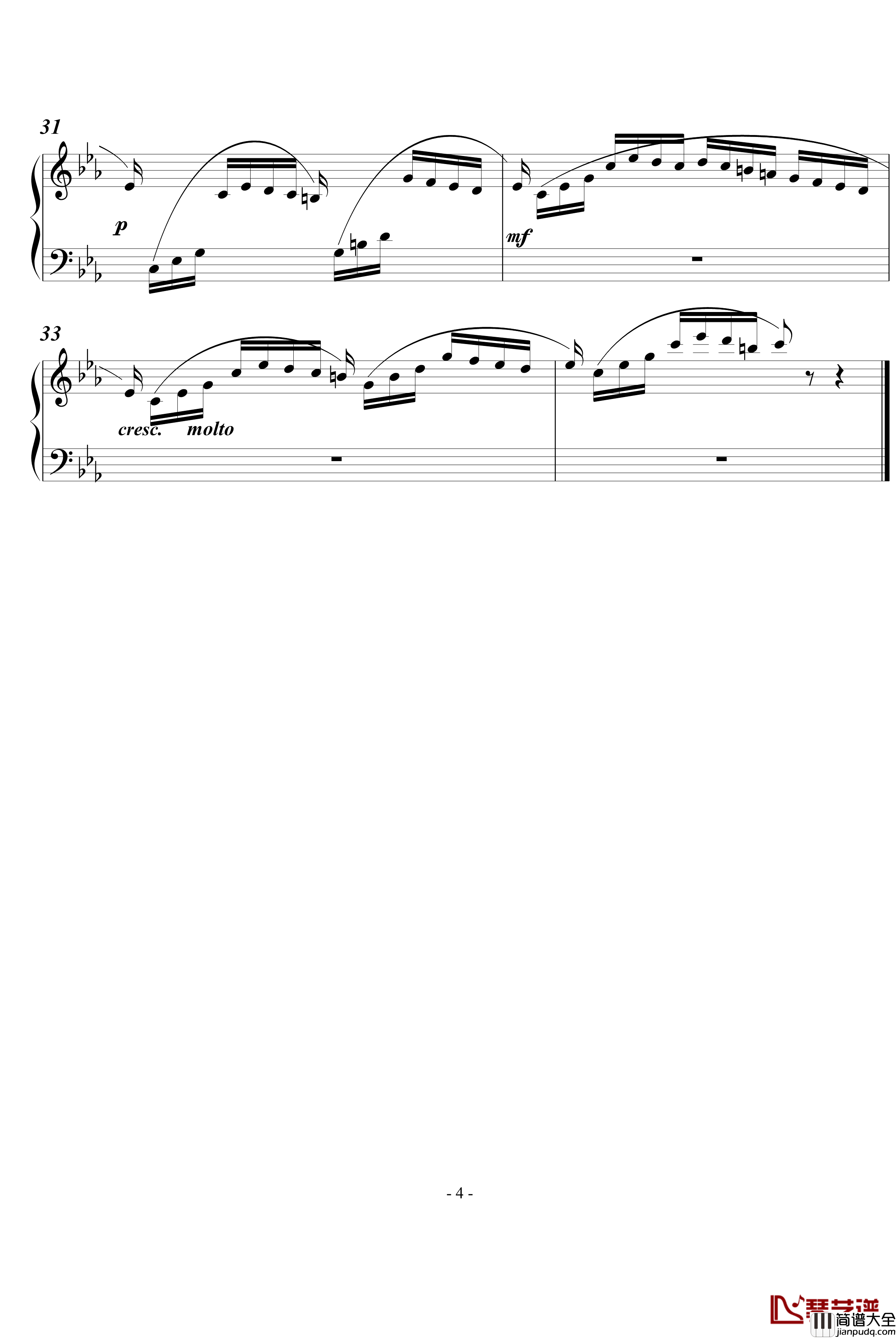 视唱曲钢琴谱_巴赫_P.E.Bach
