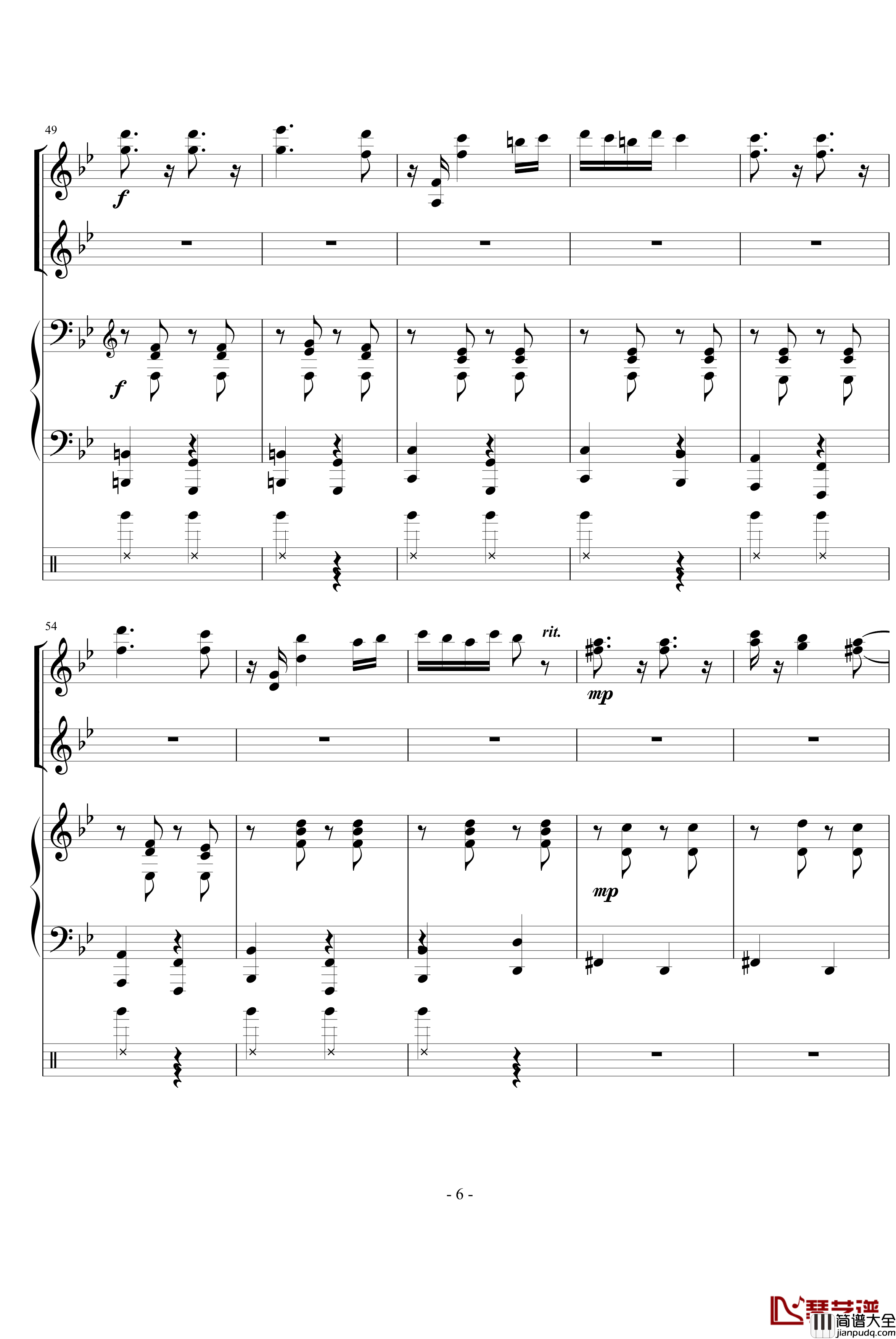 匈牙利舞曲第五号钢琴谱_勃拉姆斯_Brahms
