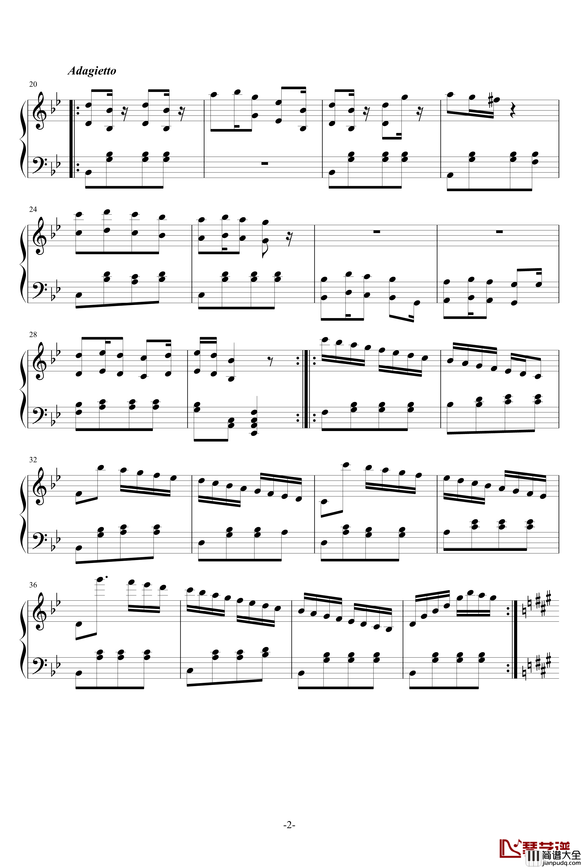 疯癫变奏曲钢琴谱_仿土耳其进行曲_rockyou