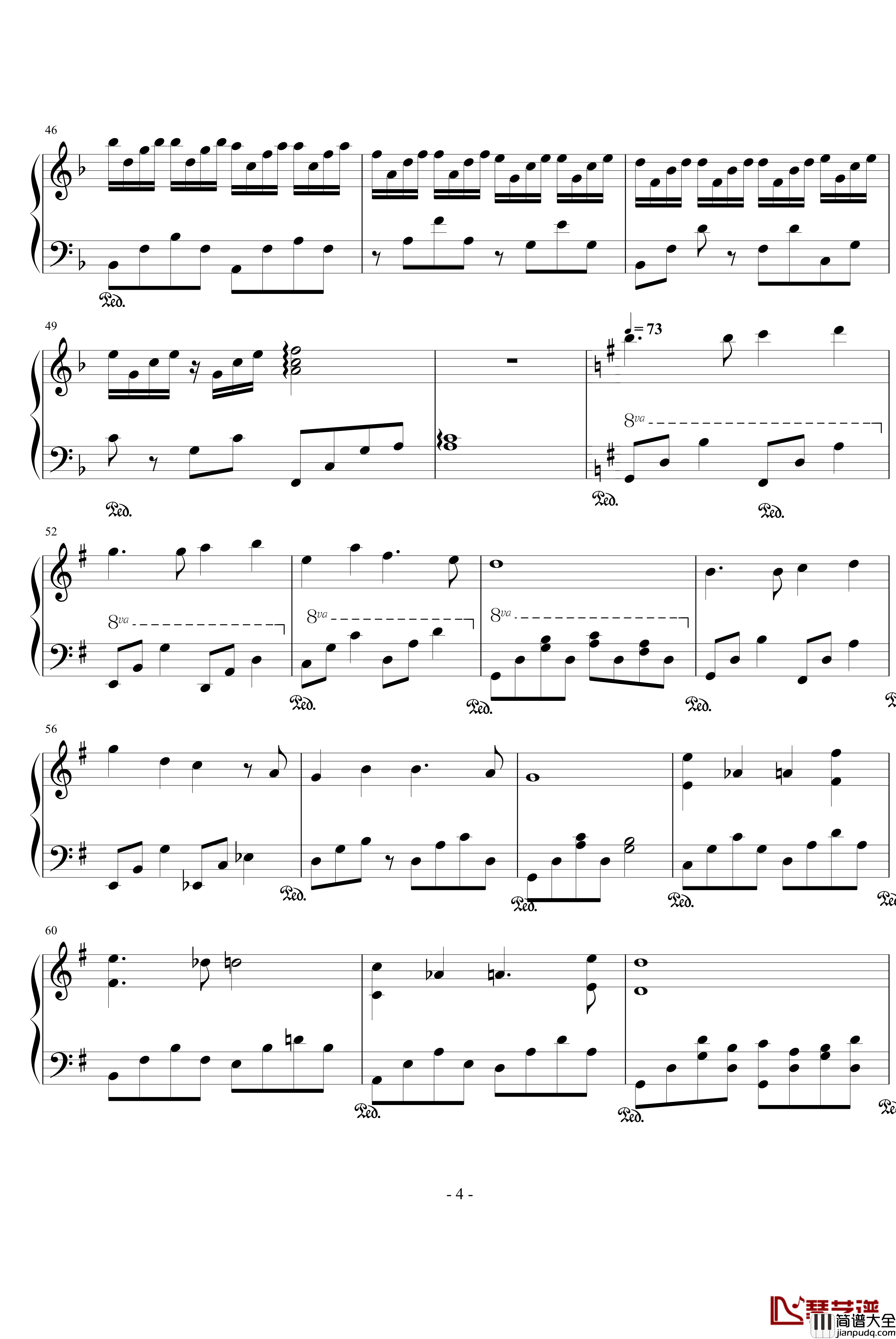 大灌篮插曲钢琴谱_改进版_周杰伦