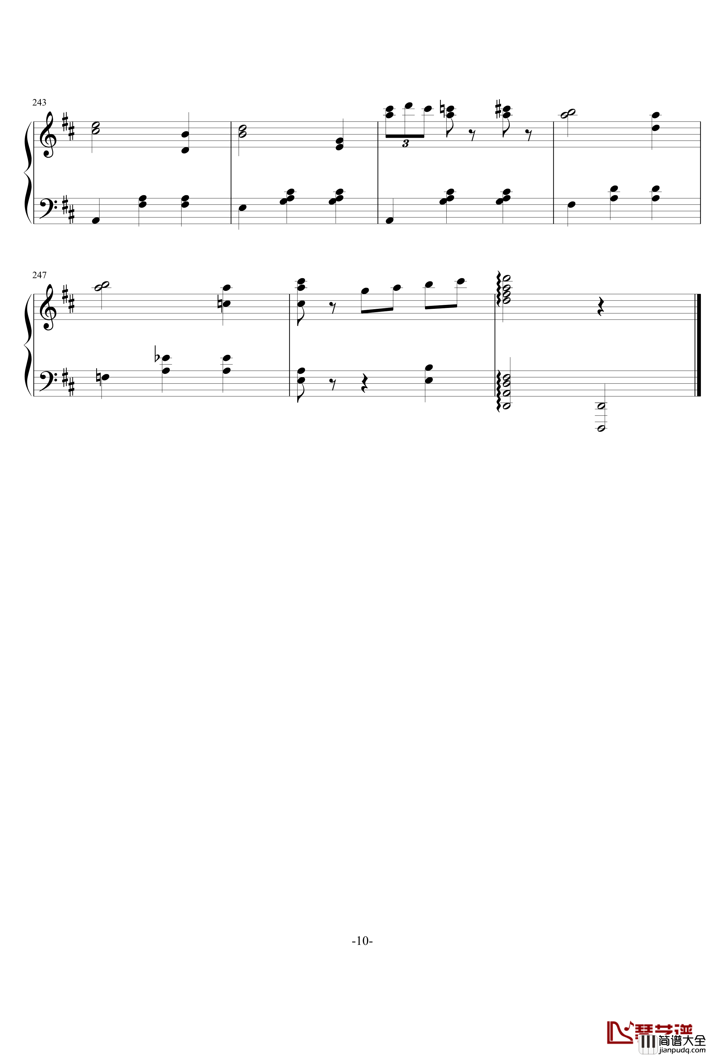 花之圆舞曲钢琴谱_柴科夫斯基_Peter_Ilyich_Tchaikovsky