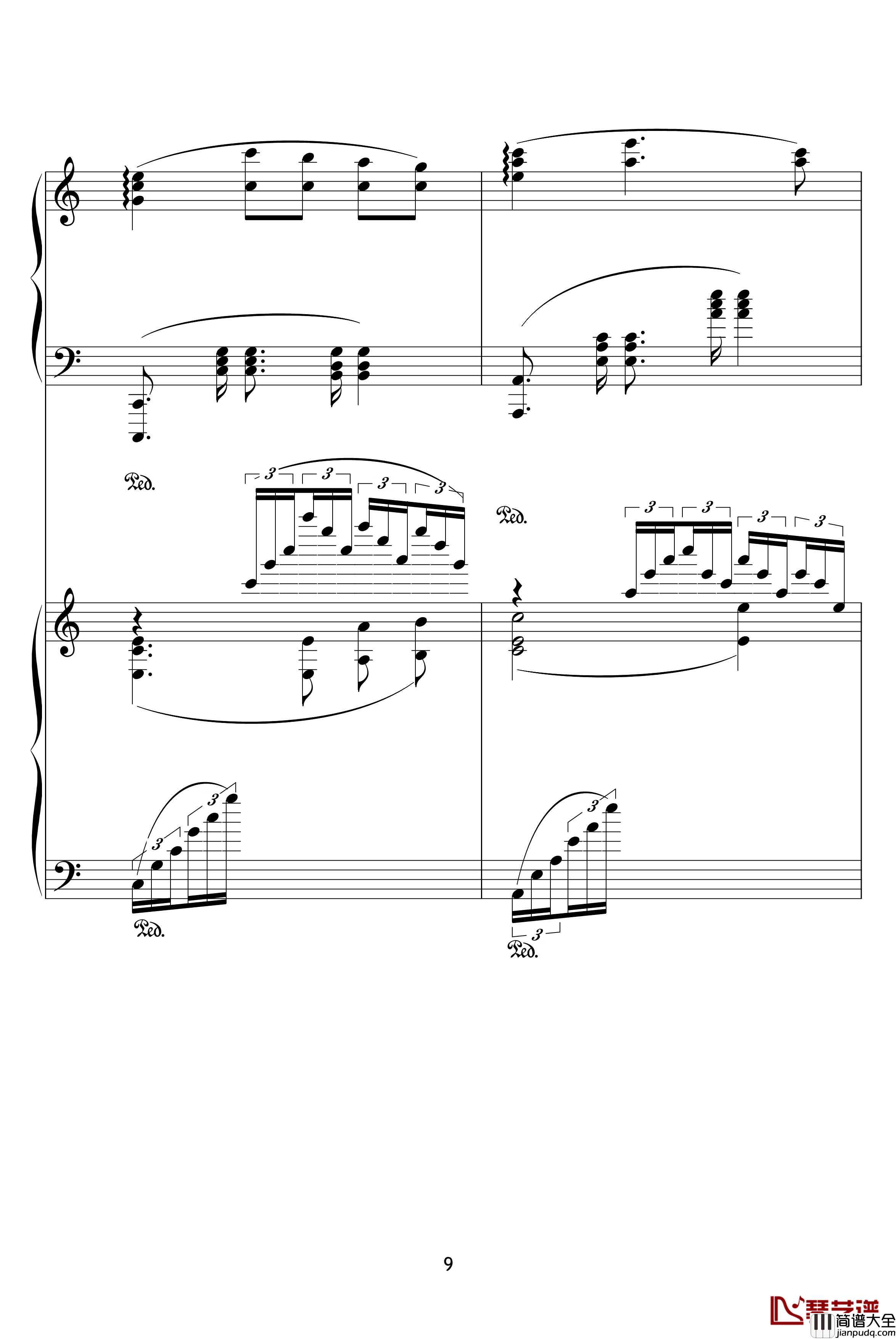 X战记插曲钢琴谱_宿命_双钢琴版_影视