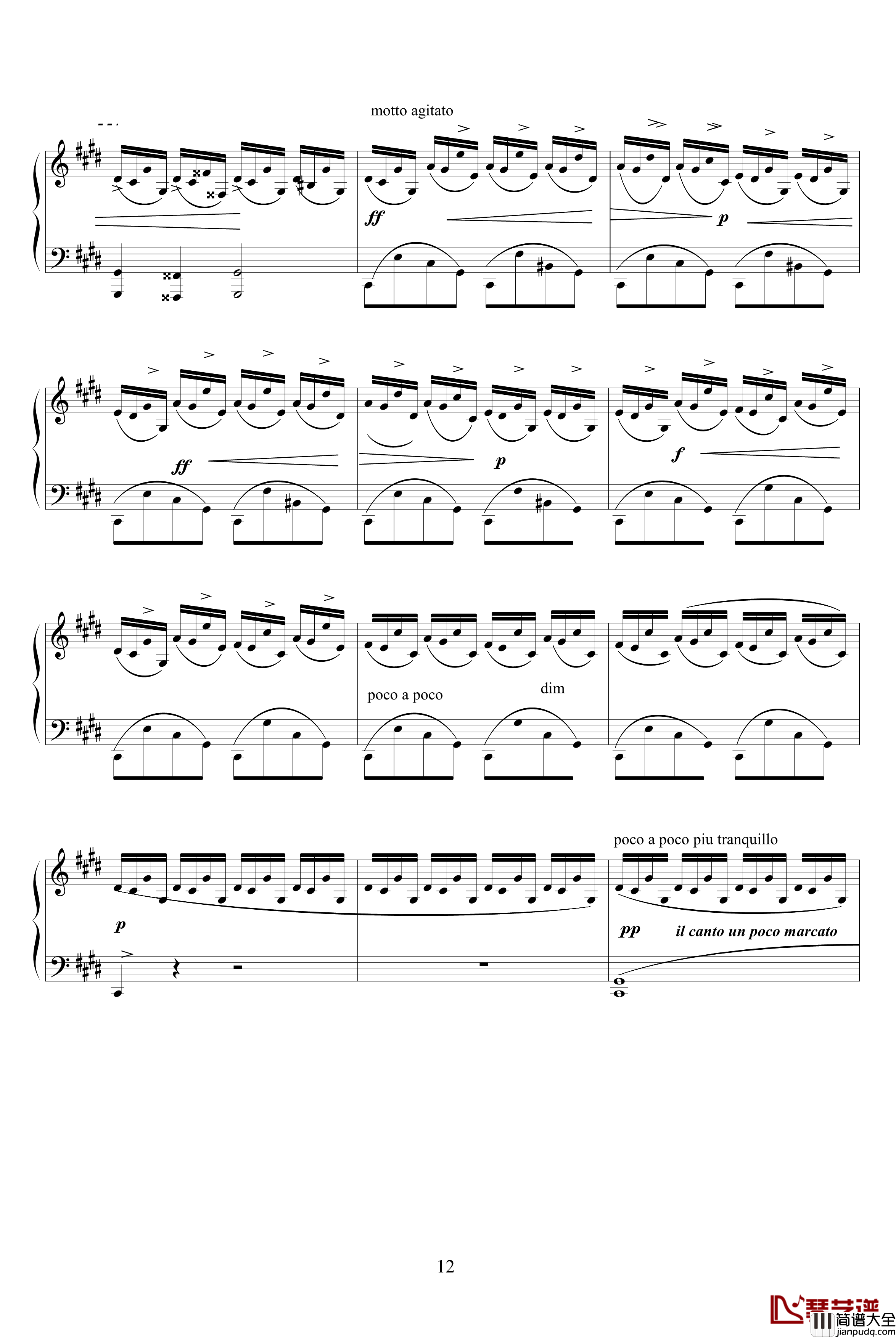 幻想即兴曲Op.66钢琴谱_肖邦_chopin