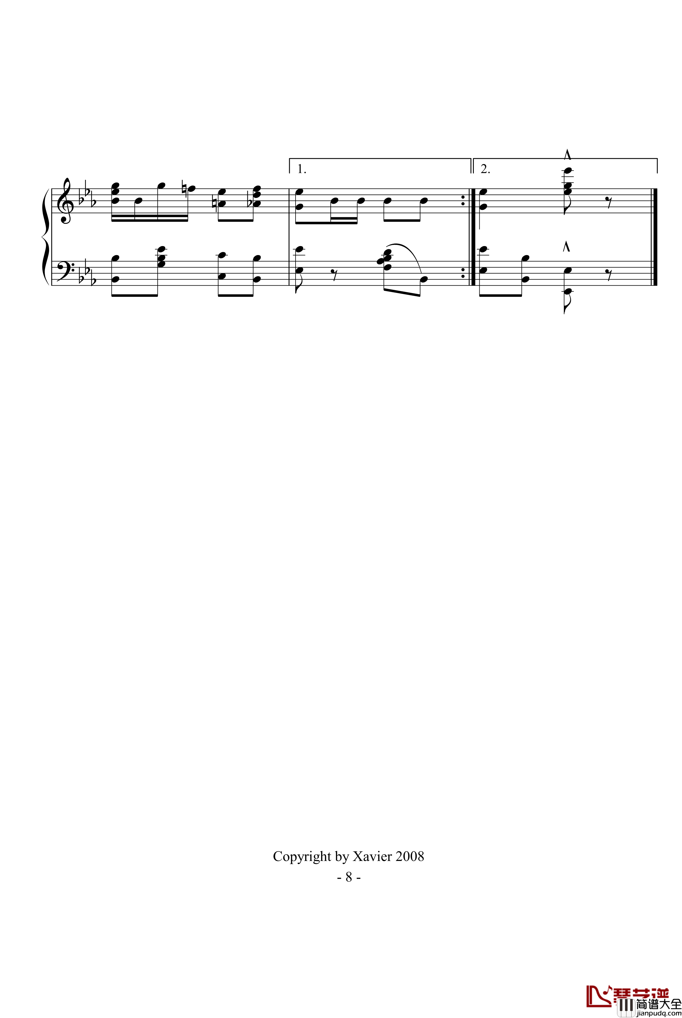 小瀑布钢琴谱_The_Cascades(Jazz)_爵士_Scott_Joplin