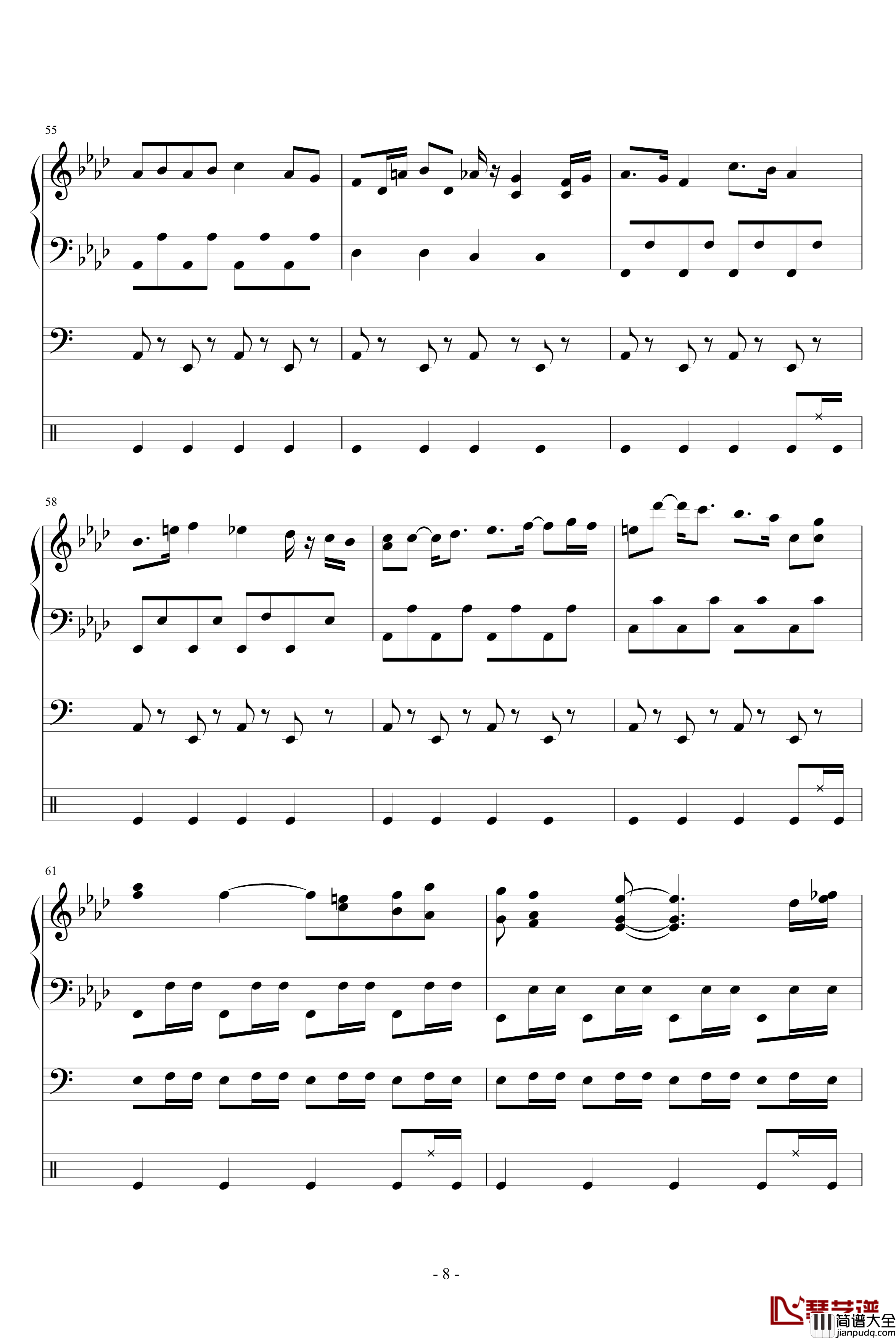 柯南主题曲钢琴谱_名侦探柯南