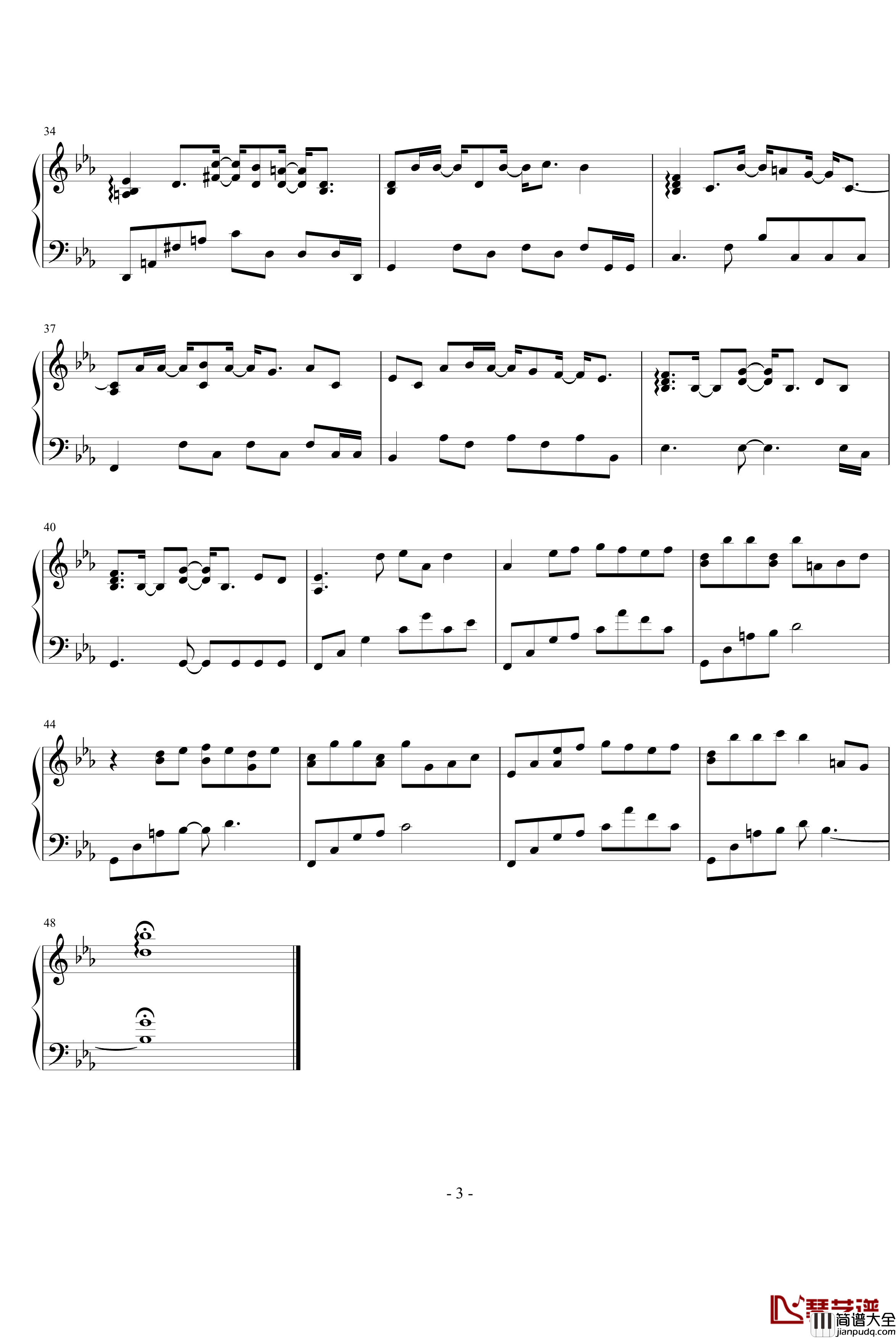White_Shadow钢琴谱_Yiruma