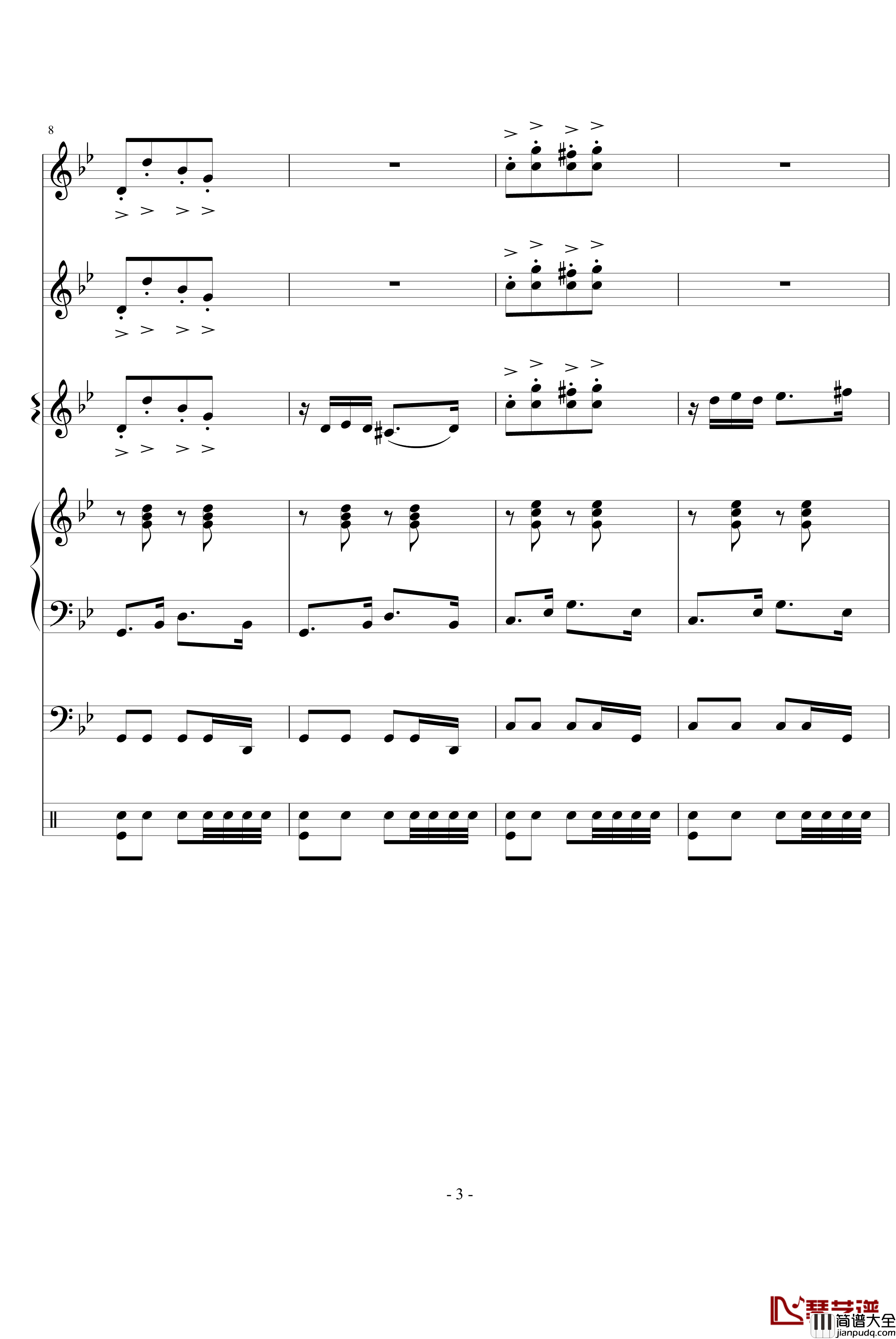 化妆舞会钢琴谱_世界名曲