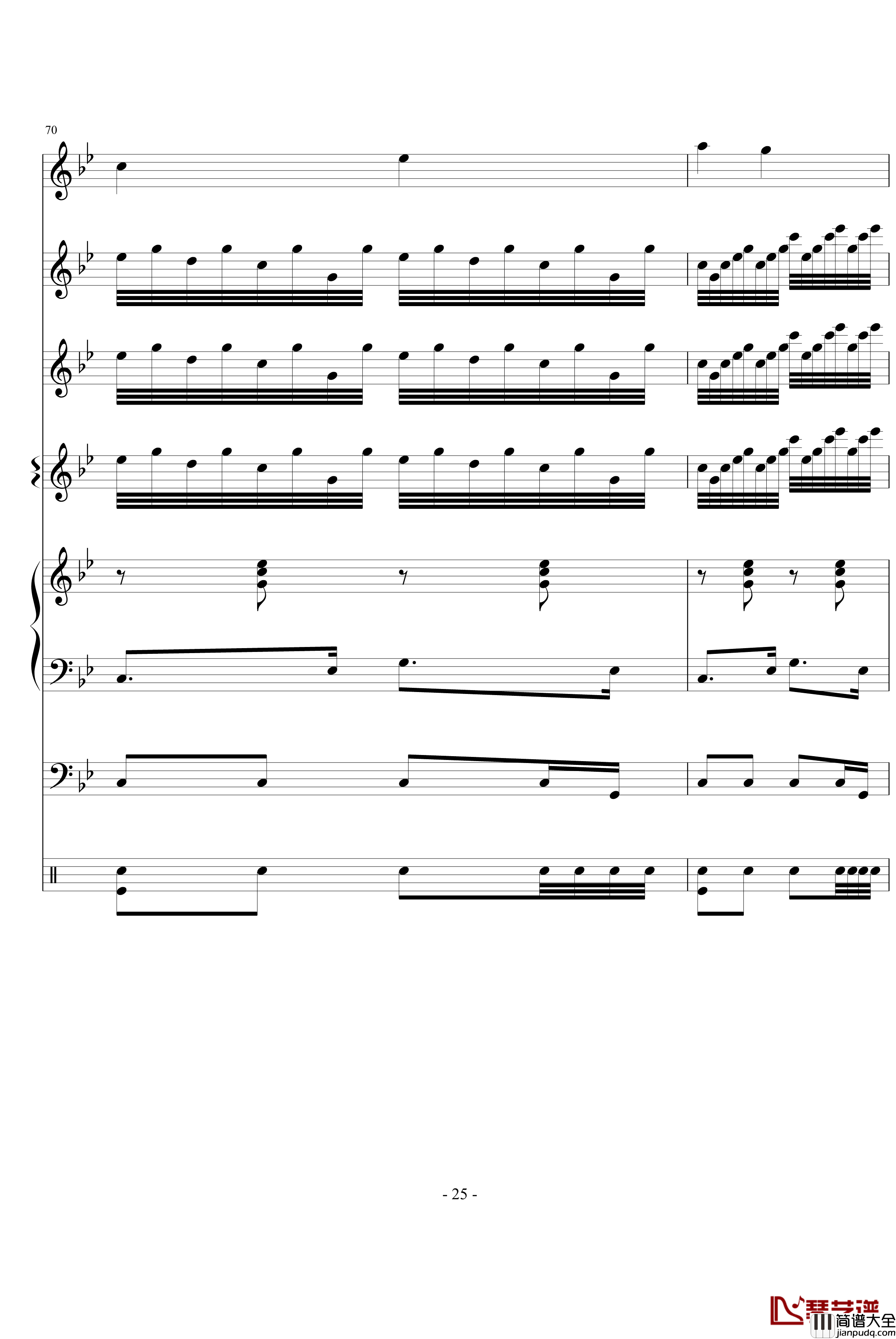 化妆舞会钢琴谱_世界名曲