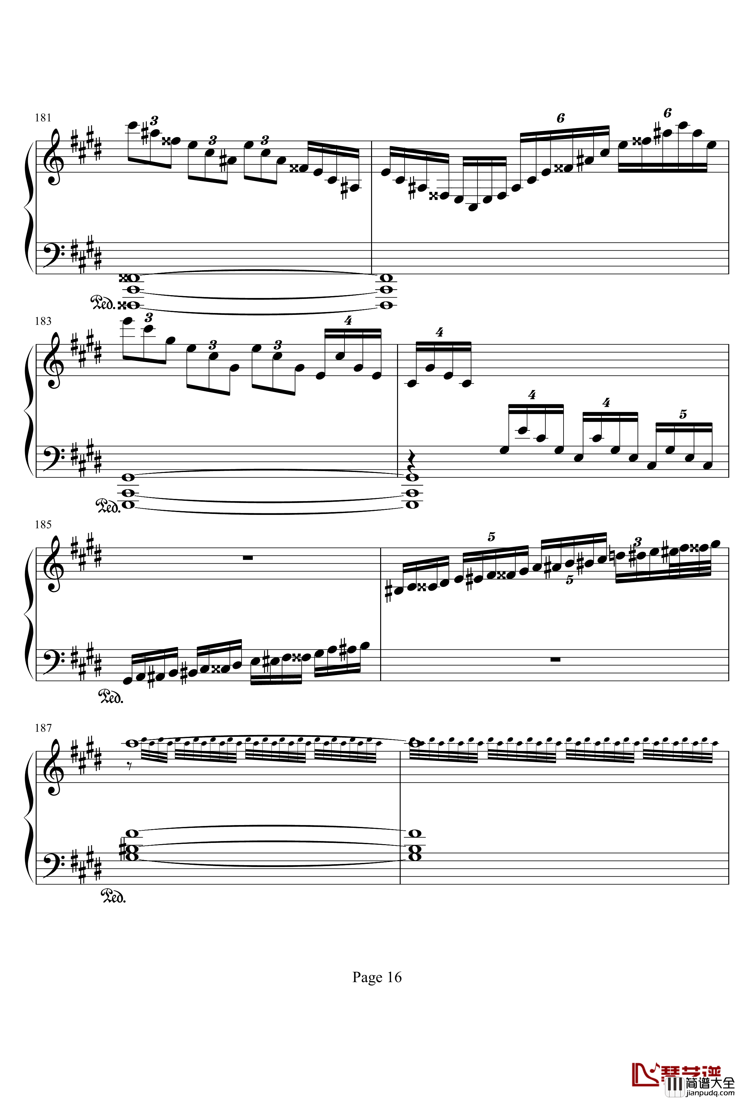 月光奏鸣曲第三乐章钢琴谱_贝多芬_beethoven