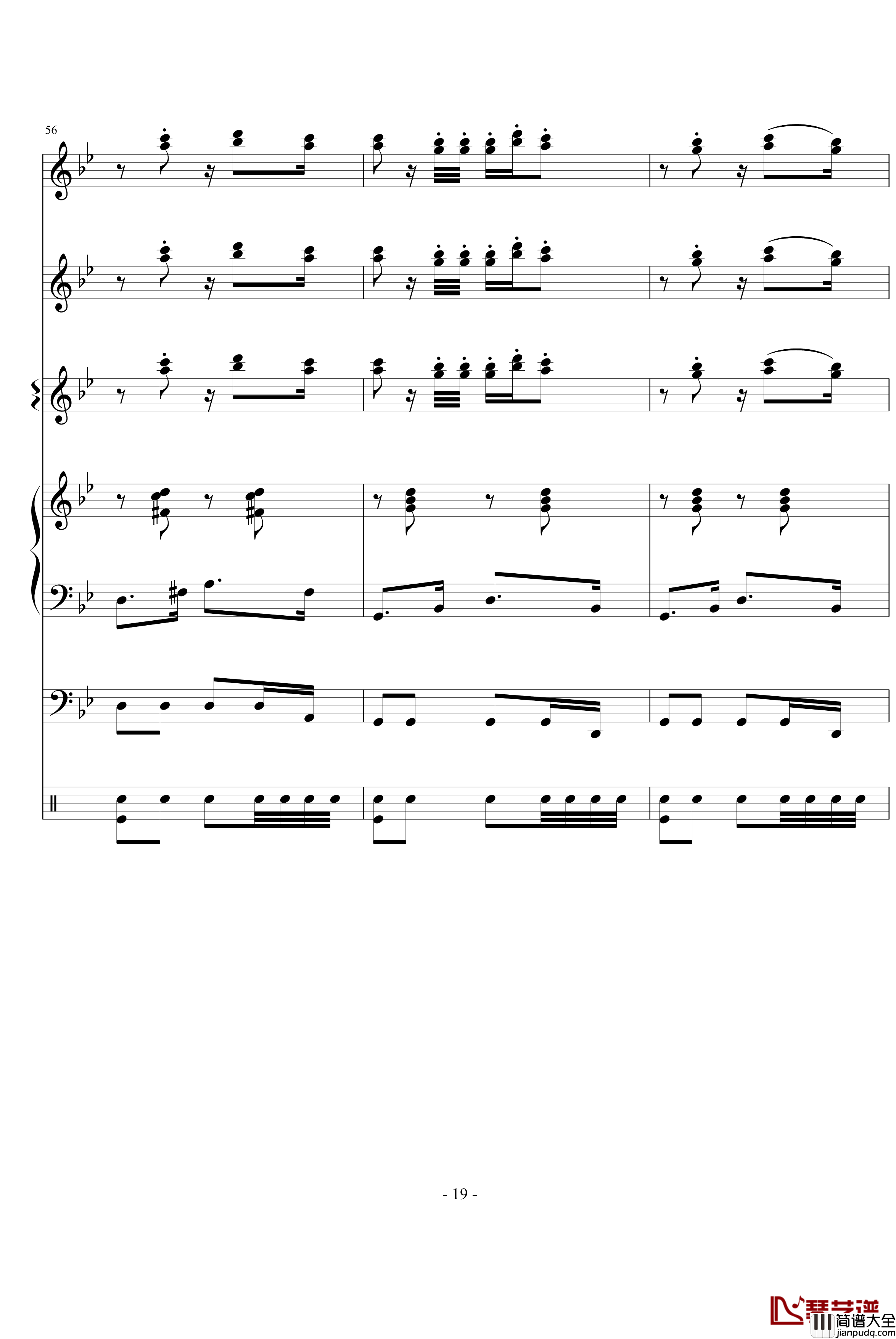 化妆舞会钢琴谱_世界名曲