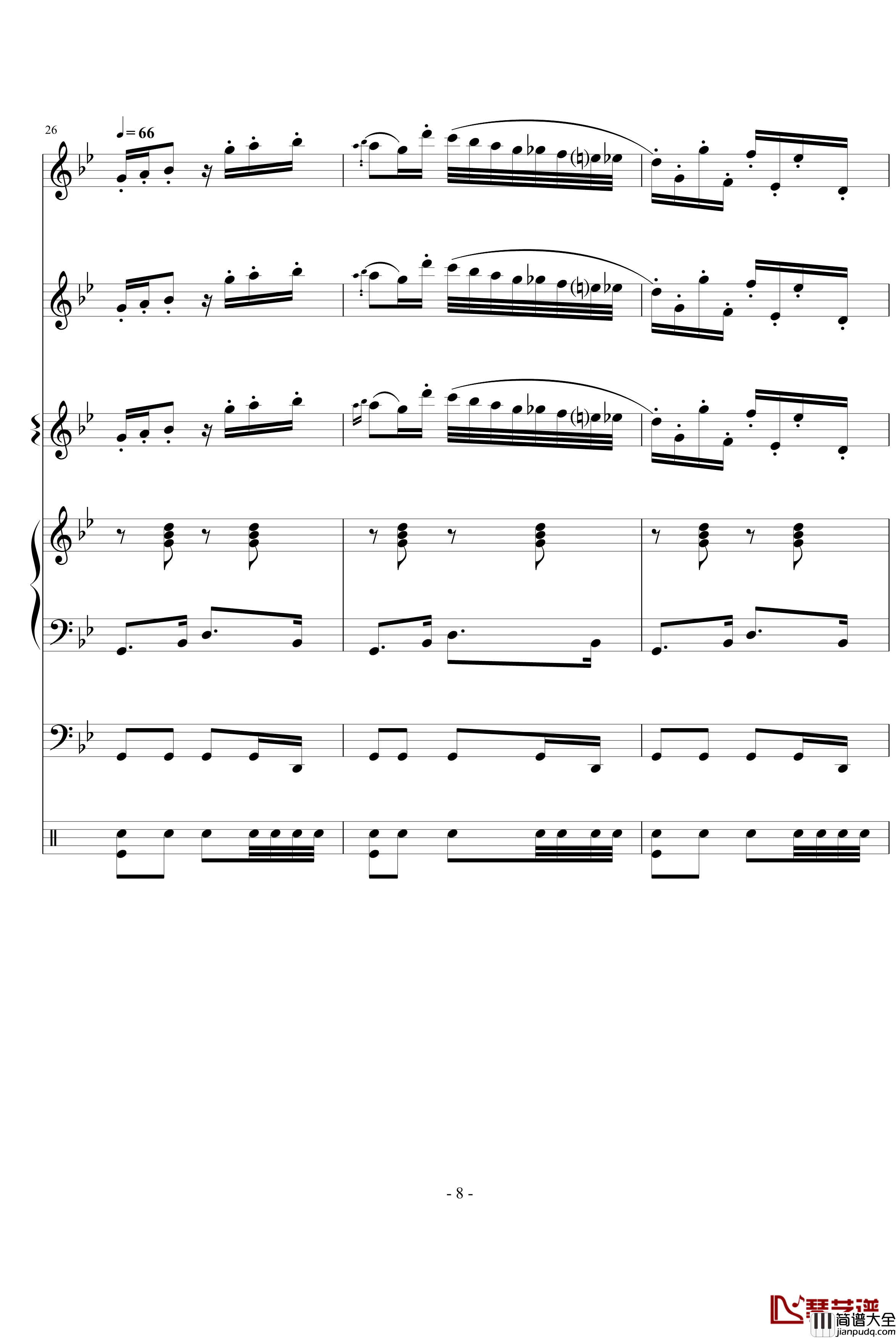化妆舞会钢琴谱_世界名曲