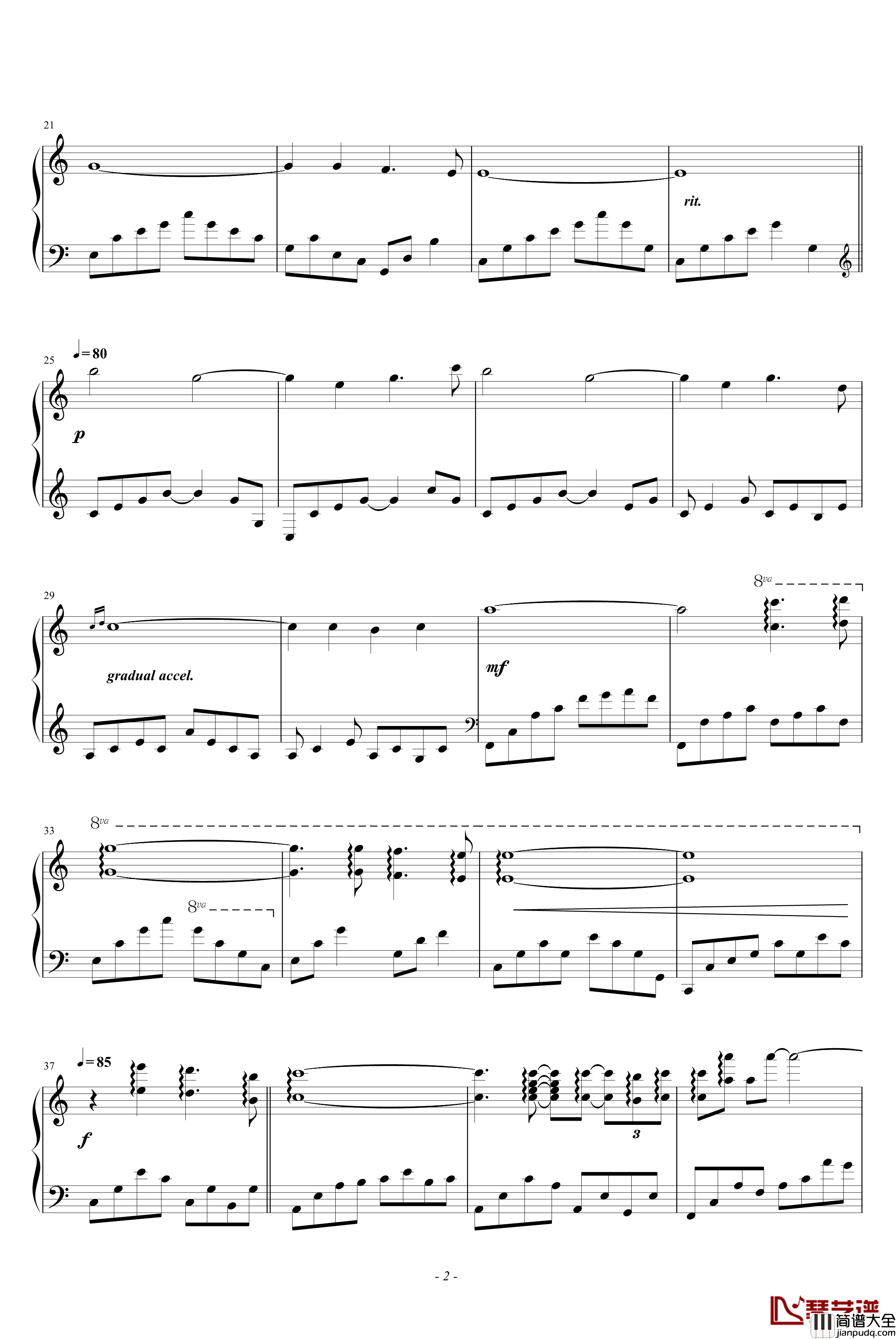 Gracefully钢琴谱_Giovanni_Marradi_乔瓦尼