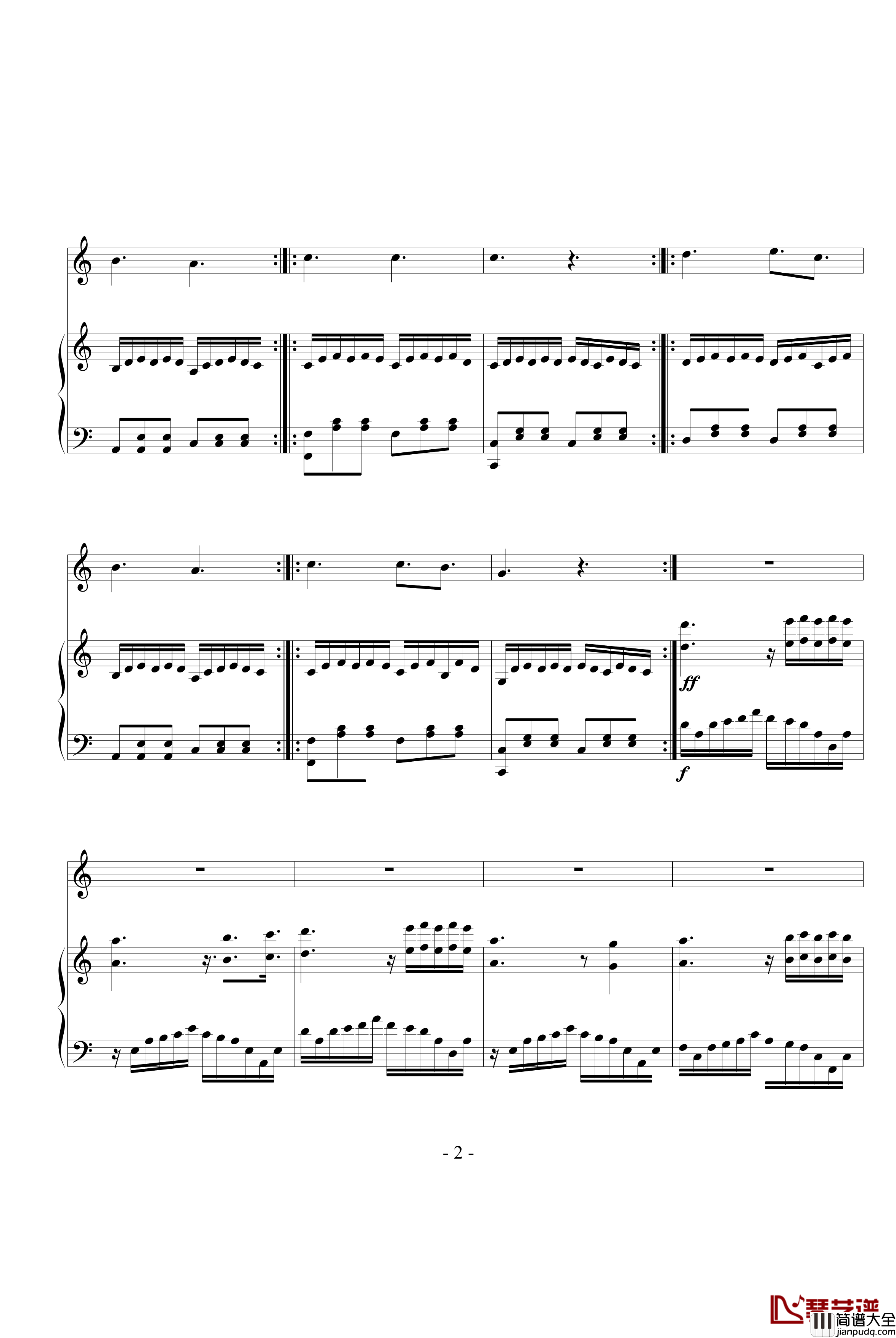 _天使爱美丽_主题钢琴谱_原声No.19_Yann_Tiersen
