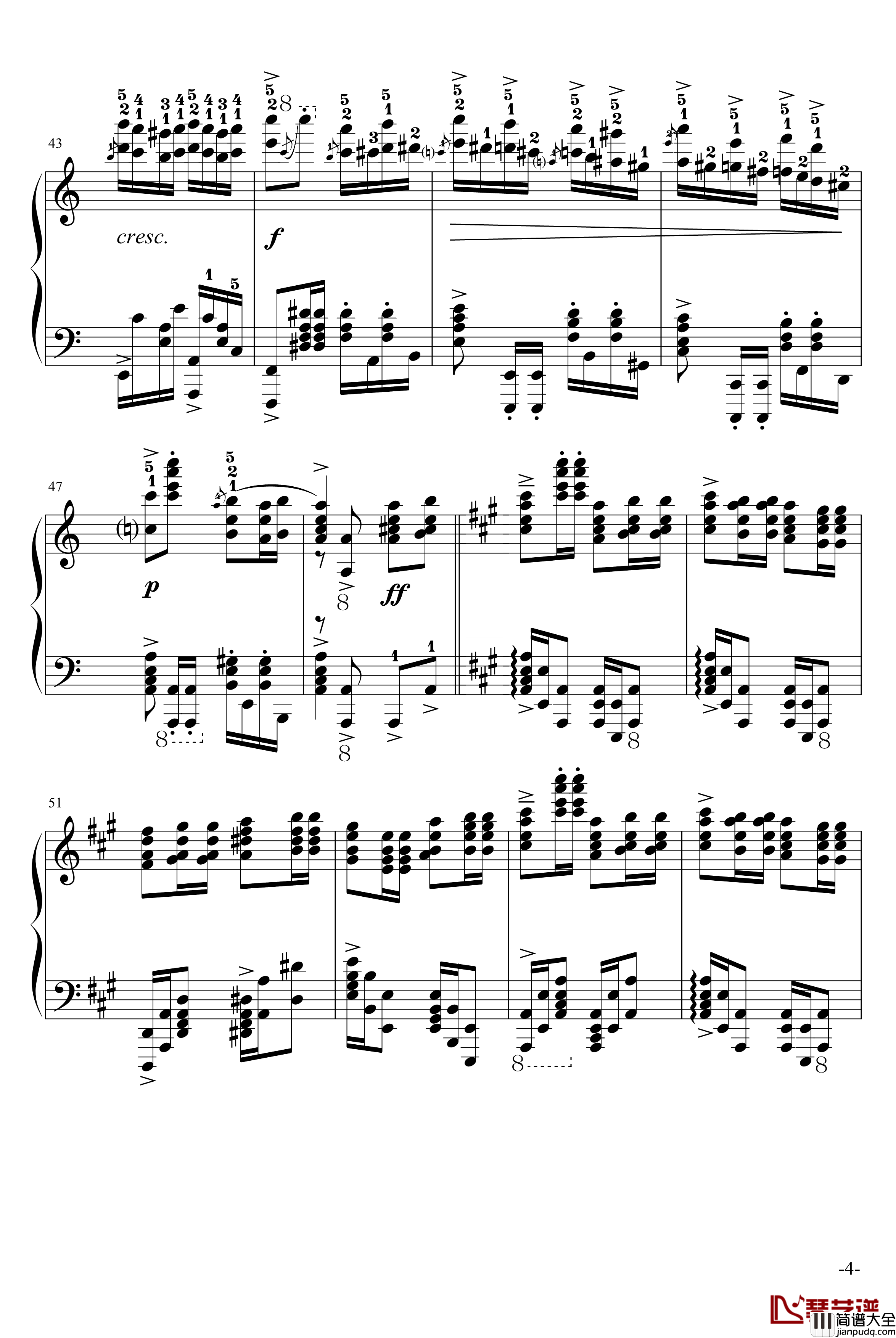 玩命版土耳其进行曲钢琴谱_莫扎特