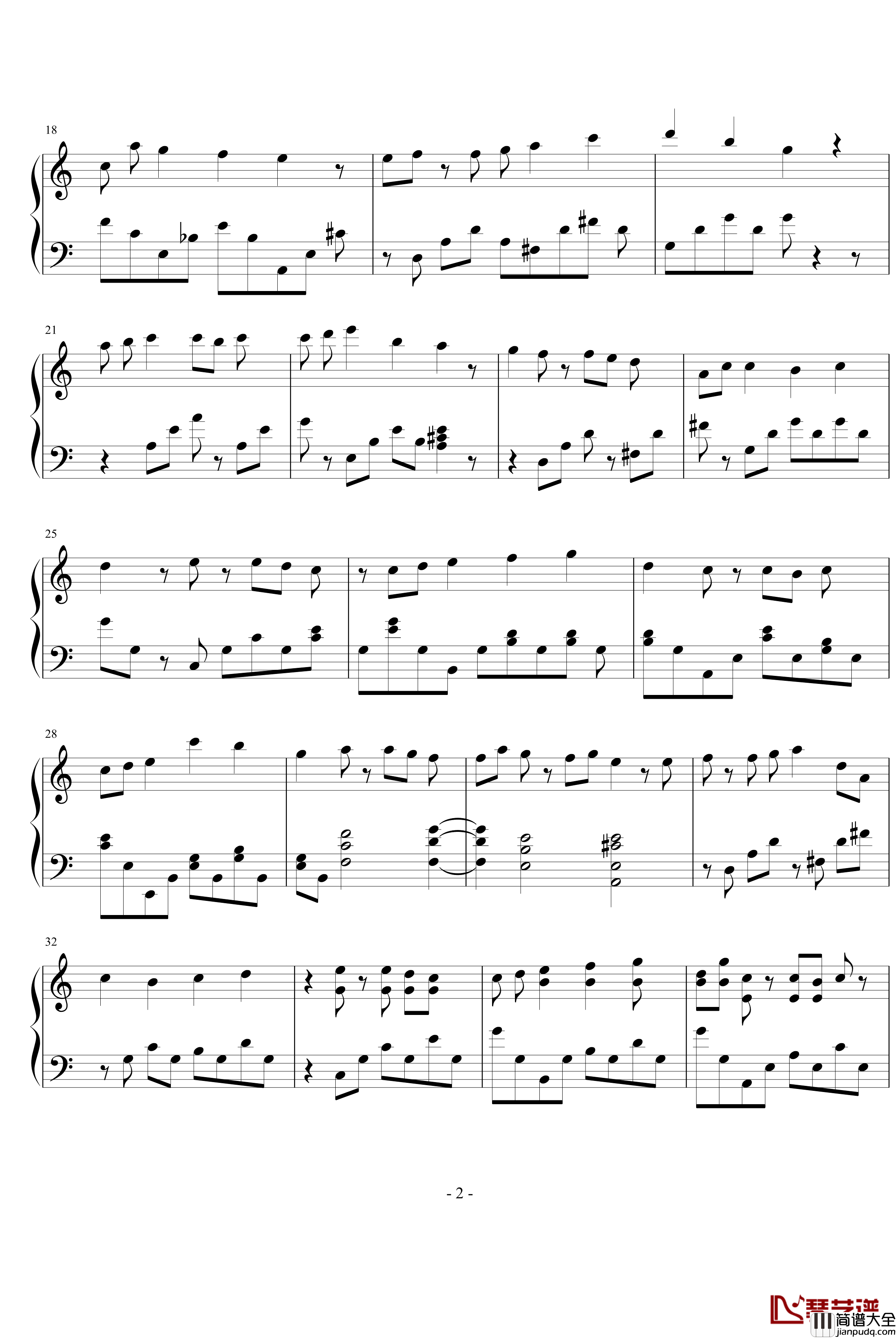雨滴钢琴谱_Yiruma