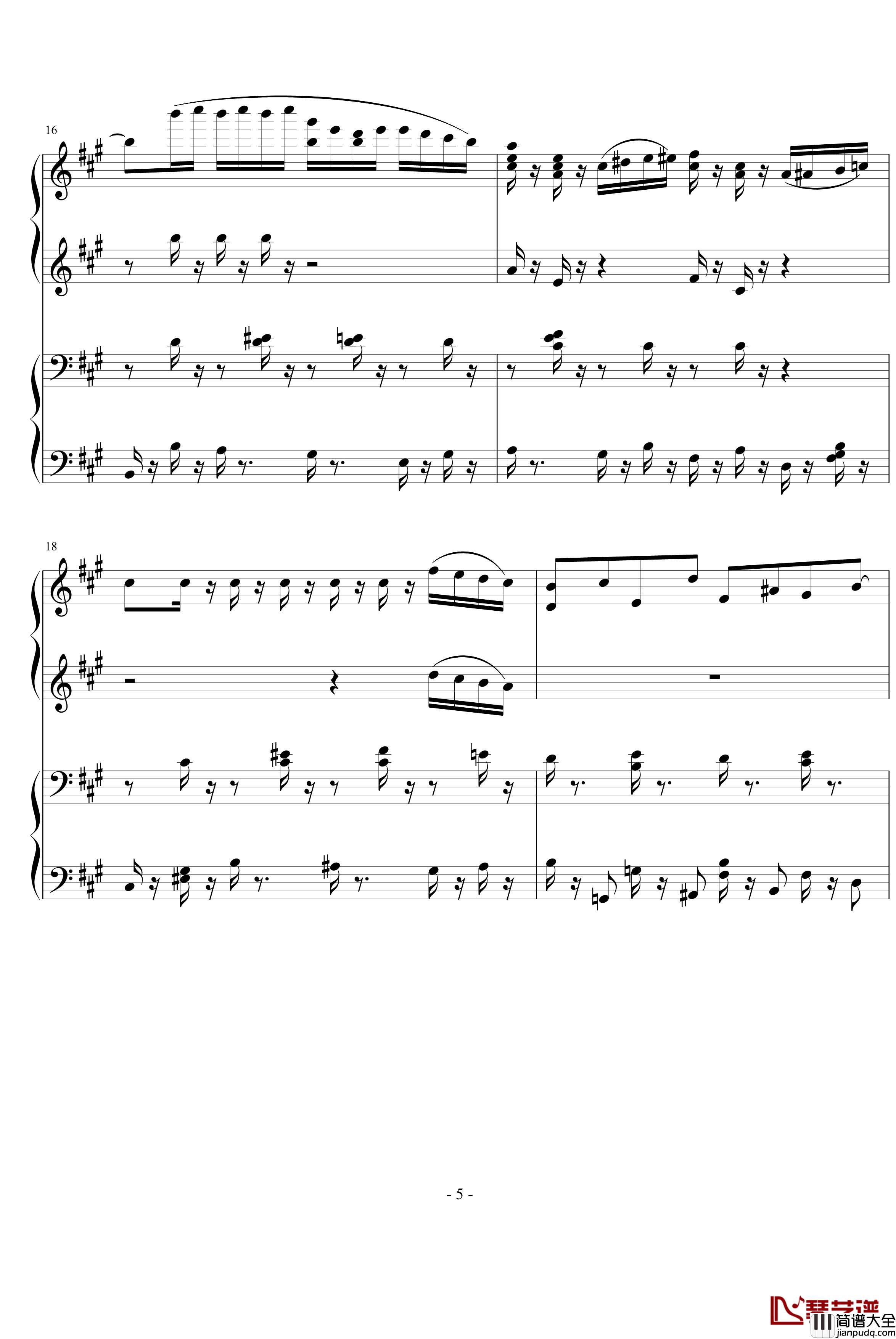 四小天鹅舞曲钢琴谱_柴科夫斯基_Peter_Ilyich_Tchaikovsky