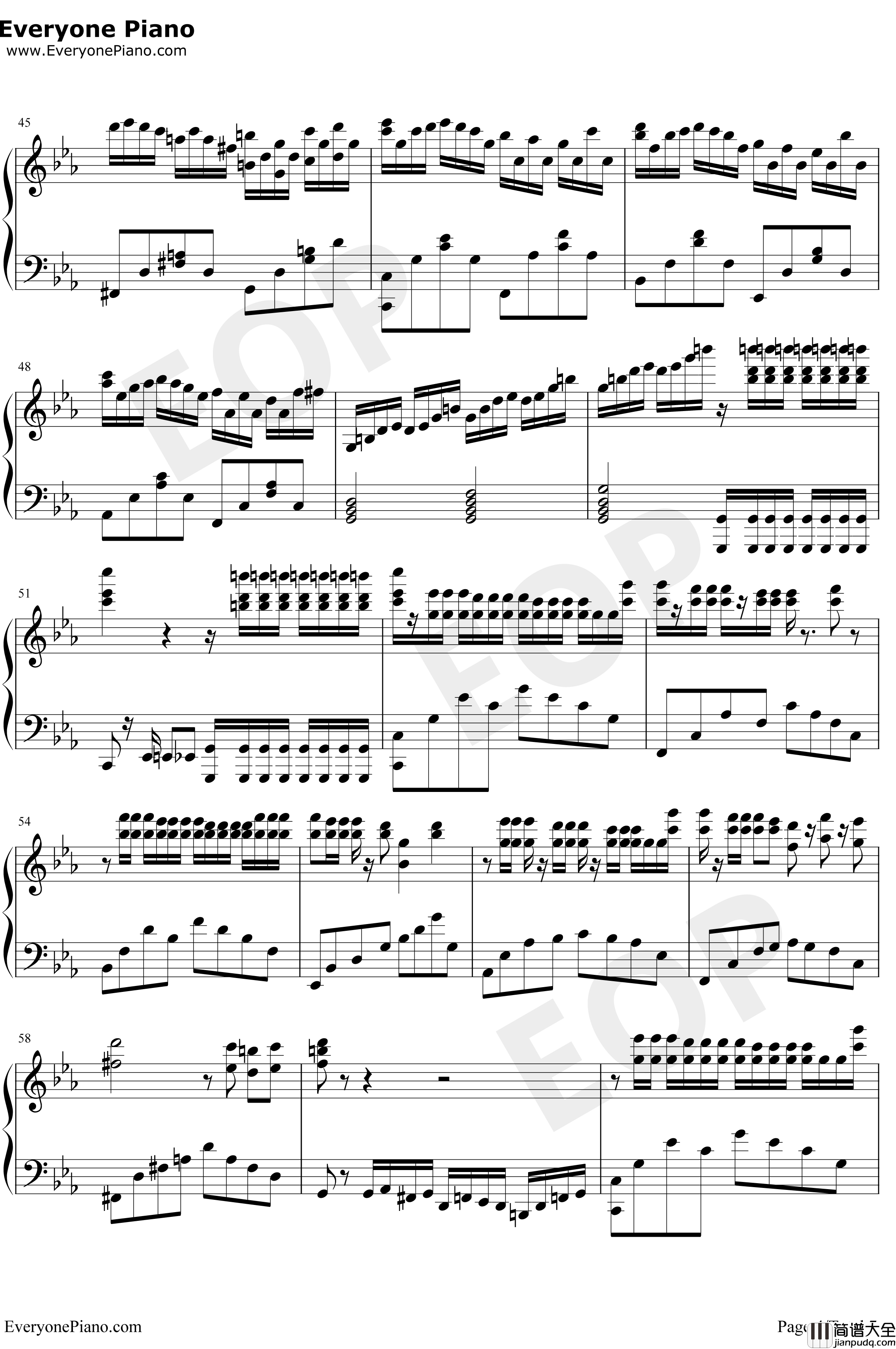 克罗地亚第二号狂想曲钢琴谱_ELLOCZ_克罗地亚第二号狂想曲