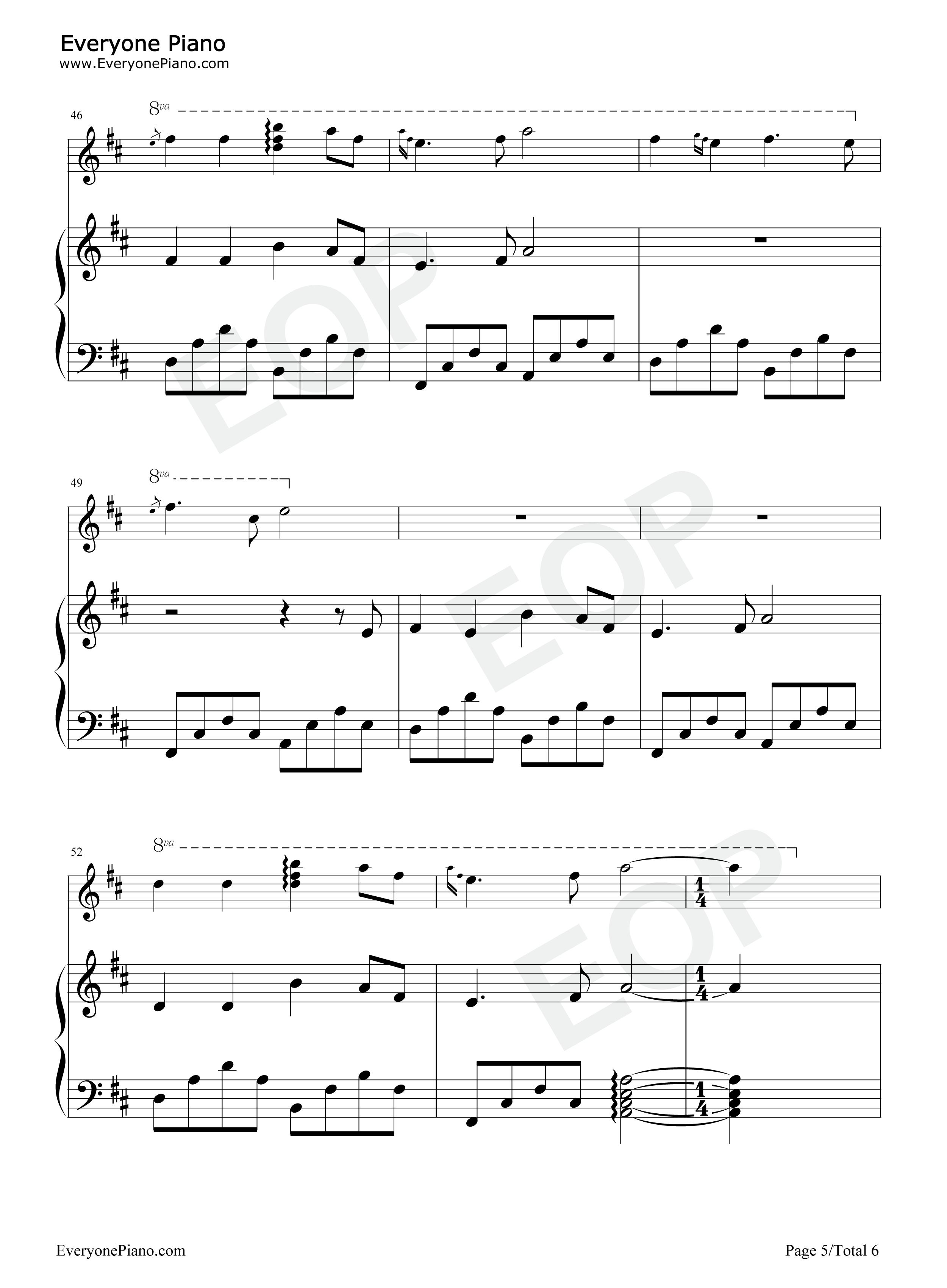Song_For_The_Lord钢琴谱_班得瑞_Bandari
