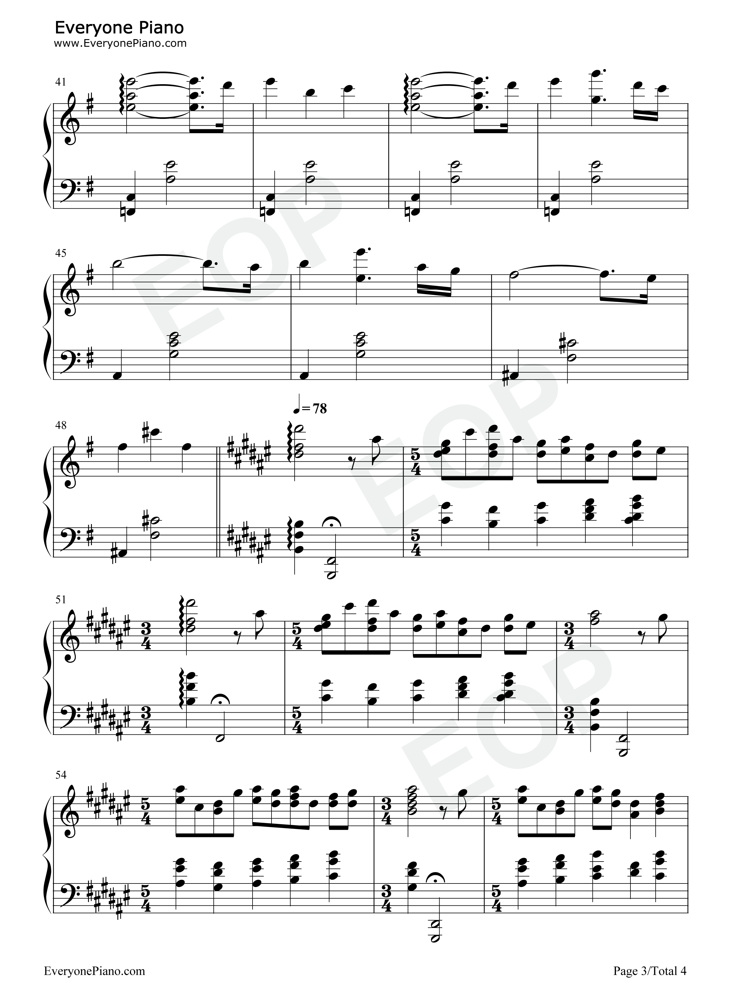 Opus钢琴谱_坂本龙一
