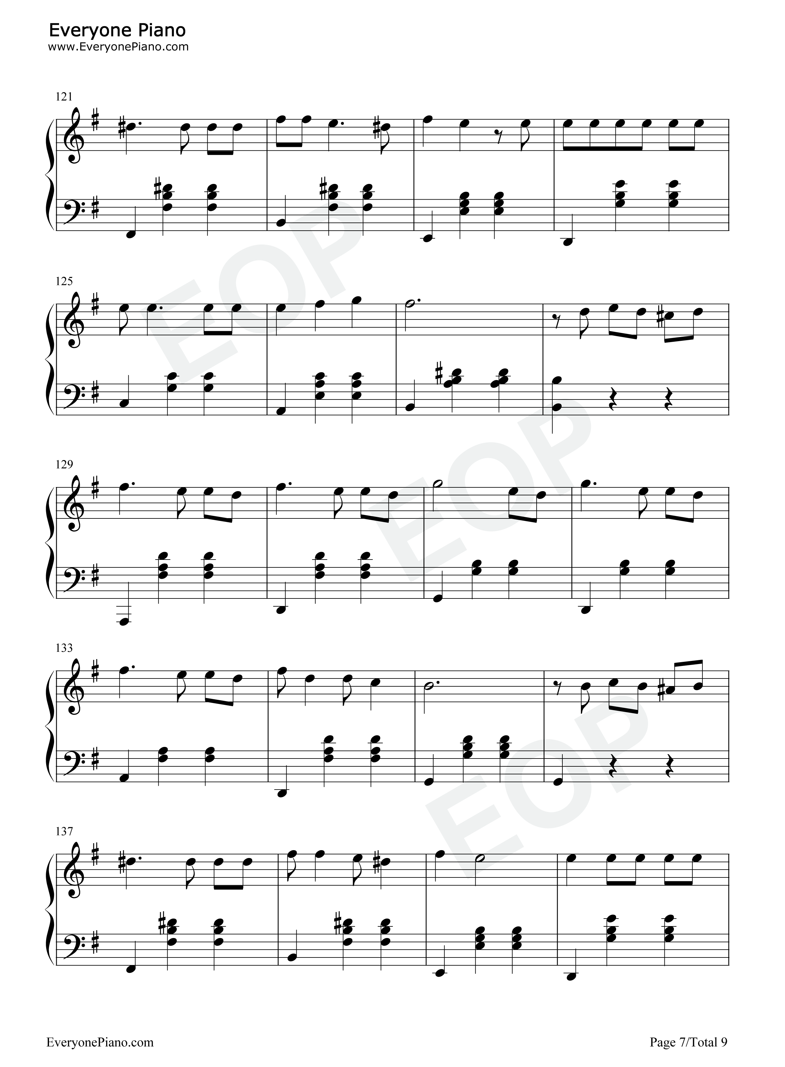 La_Foule钢琴谱_Edith_Piaf