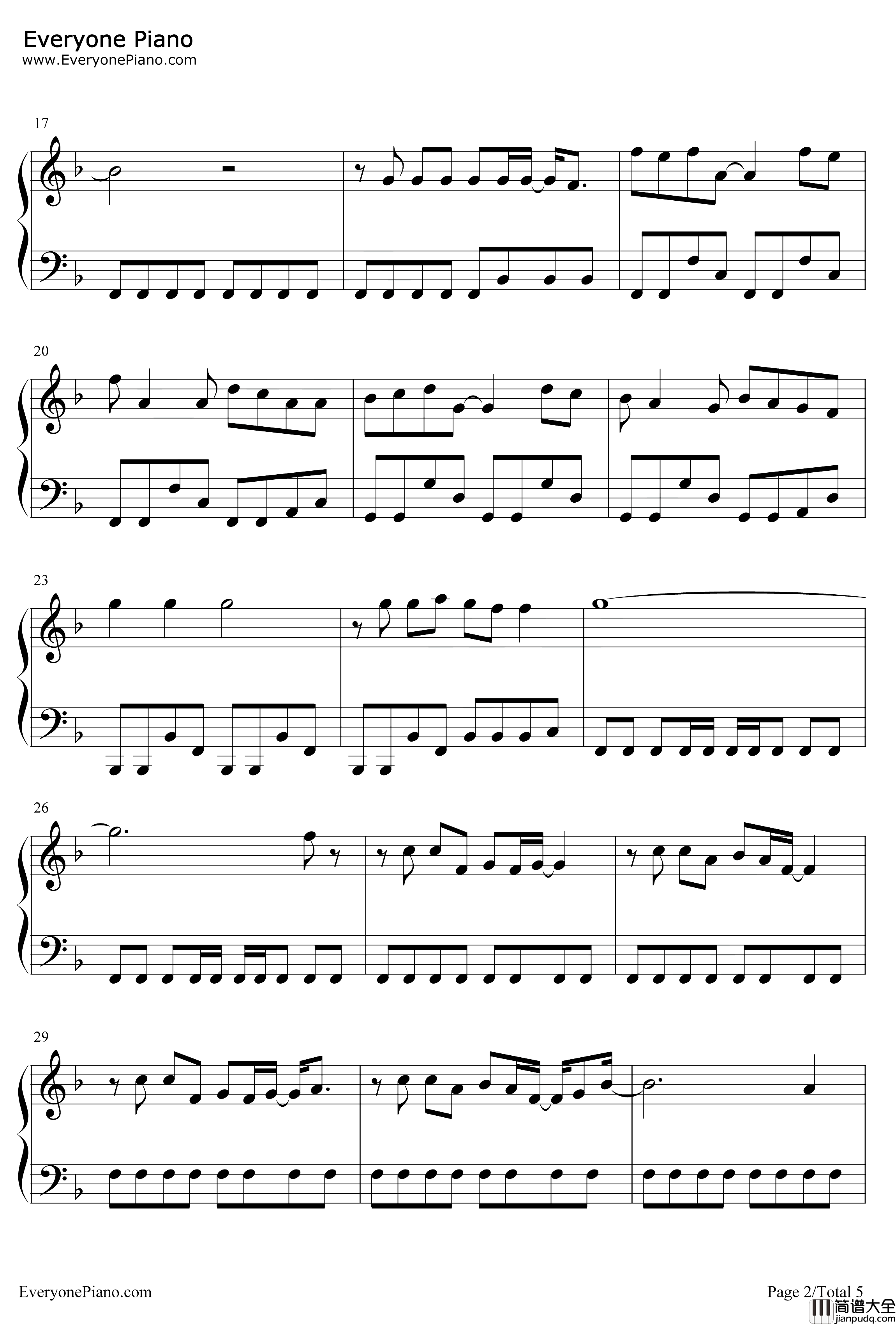 Heaven_Niall_Horan钢琴谱