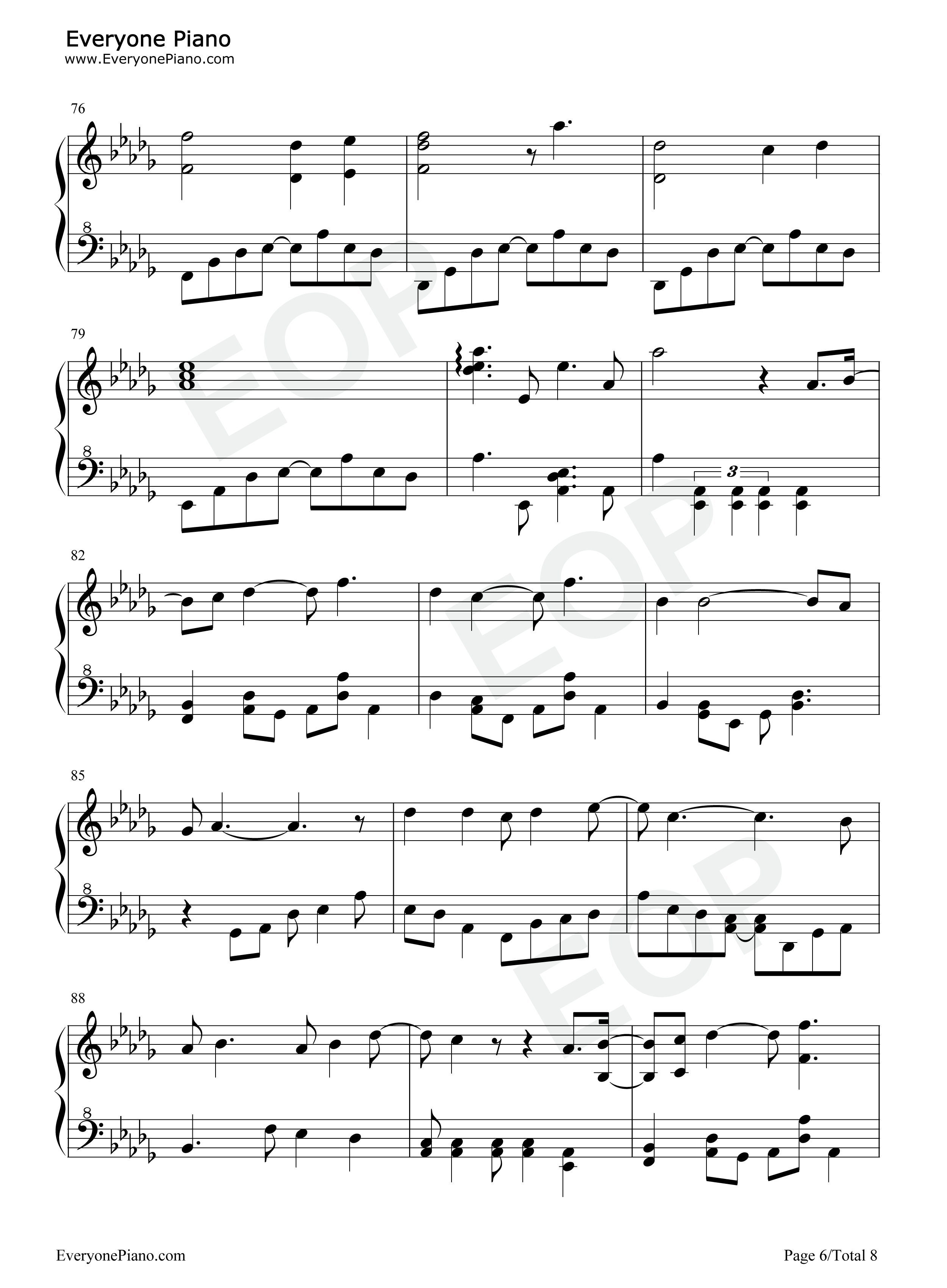 心之泉钢琴谱_DEEMO