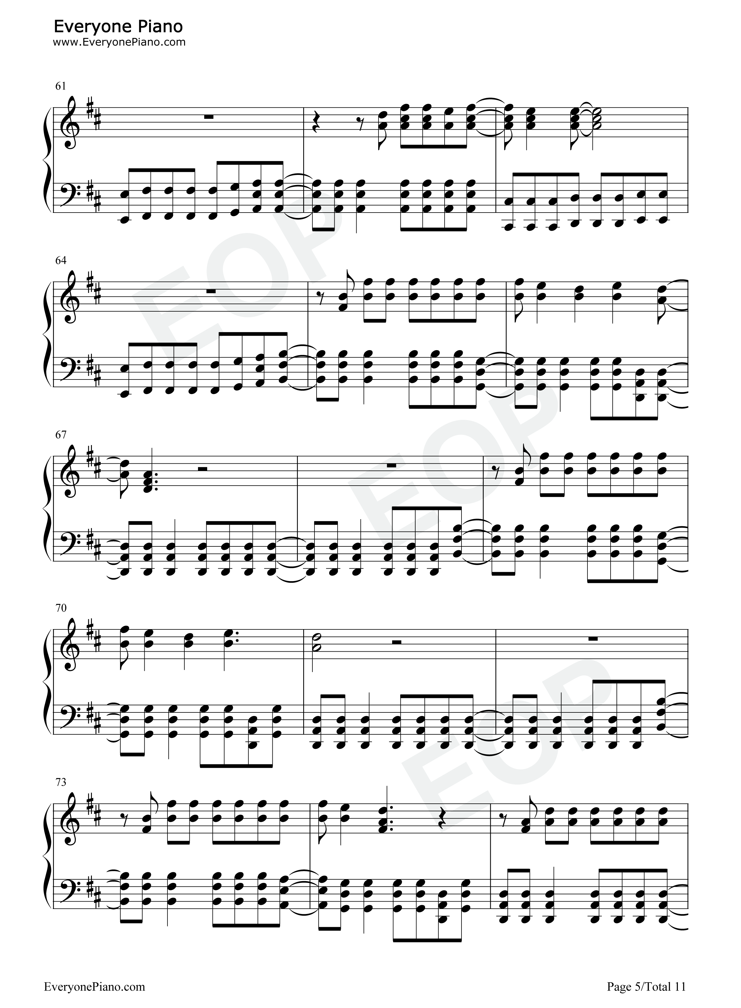 Everlong钢琴谱_Foo_Fighters