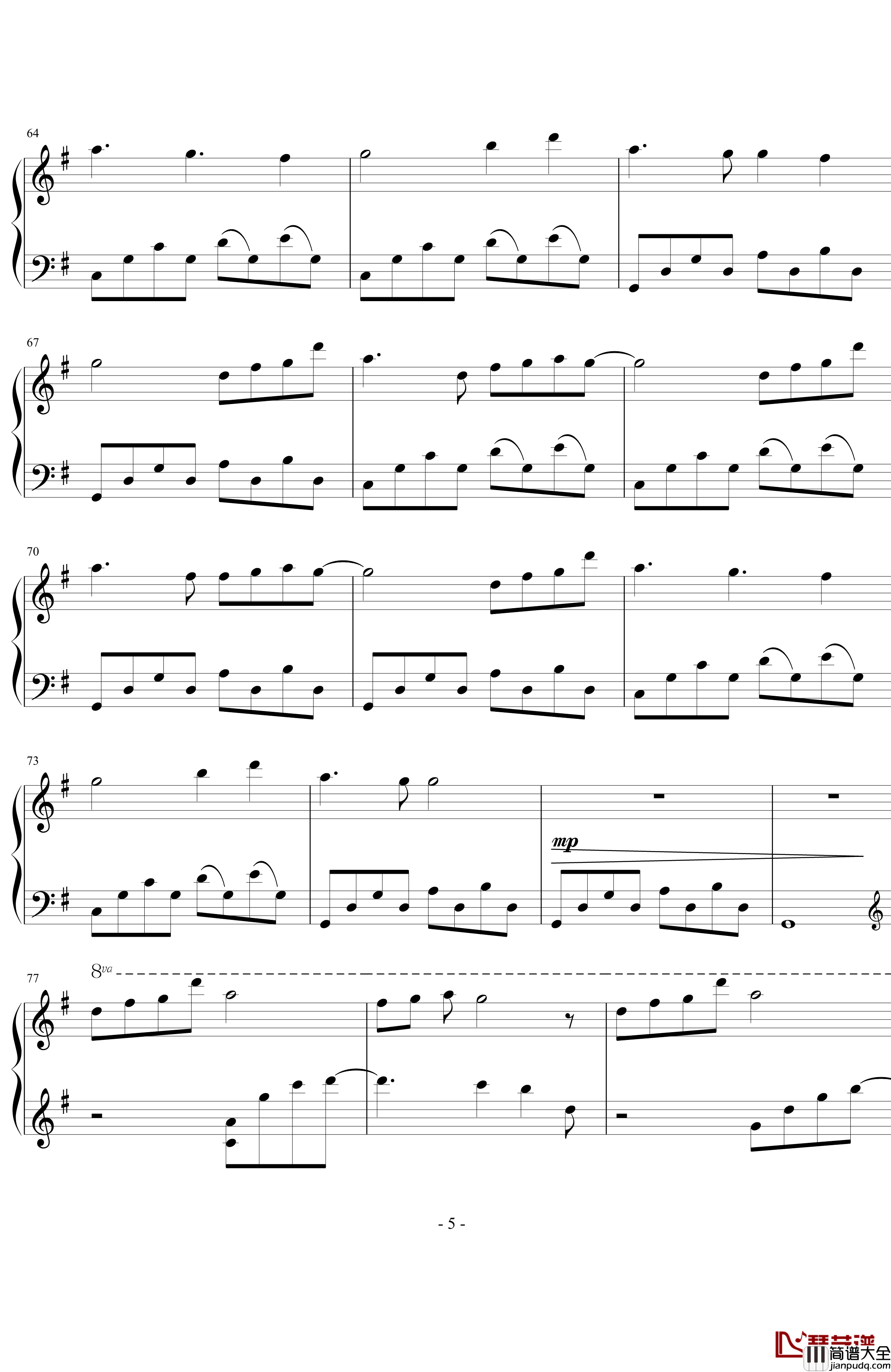 Key社_Saya's_song_钢琴谱_little_busters!_动漫影视