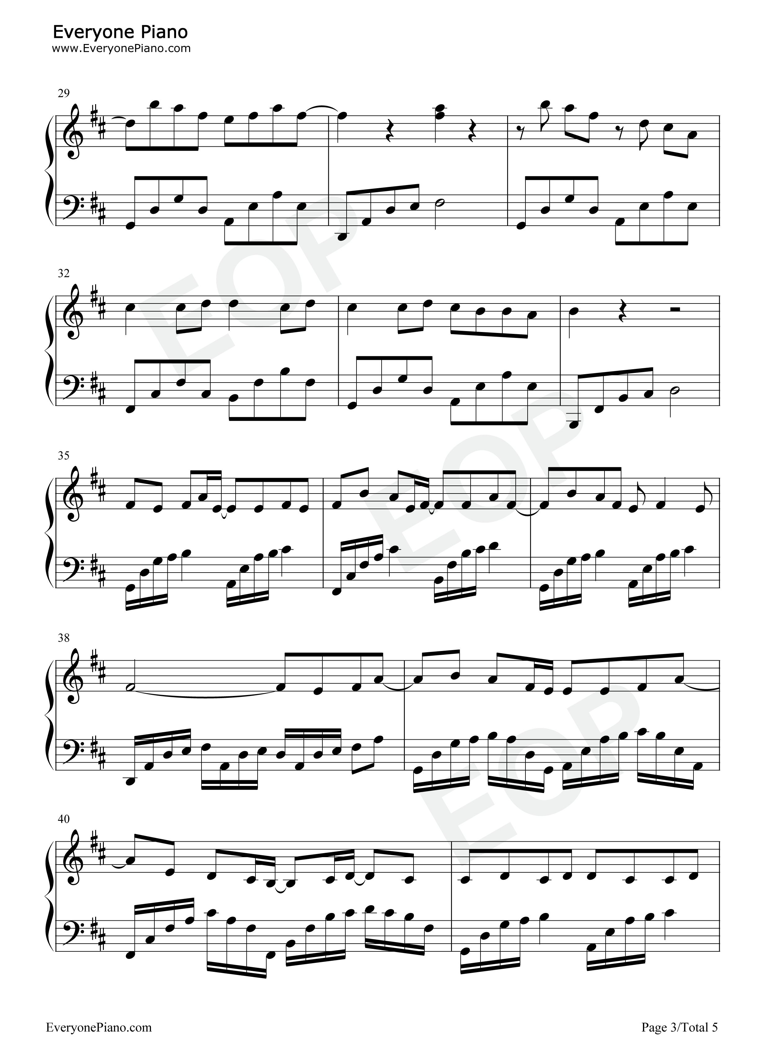青空钢琴谱_Gipsy