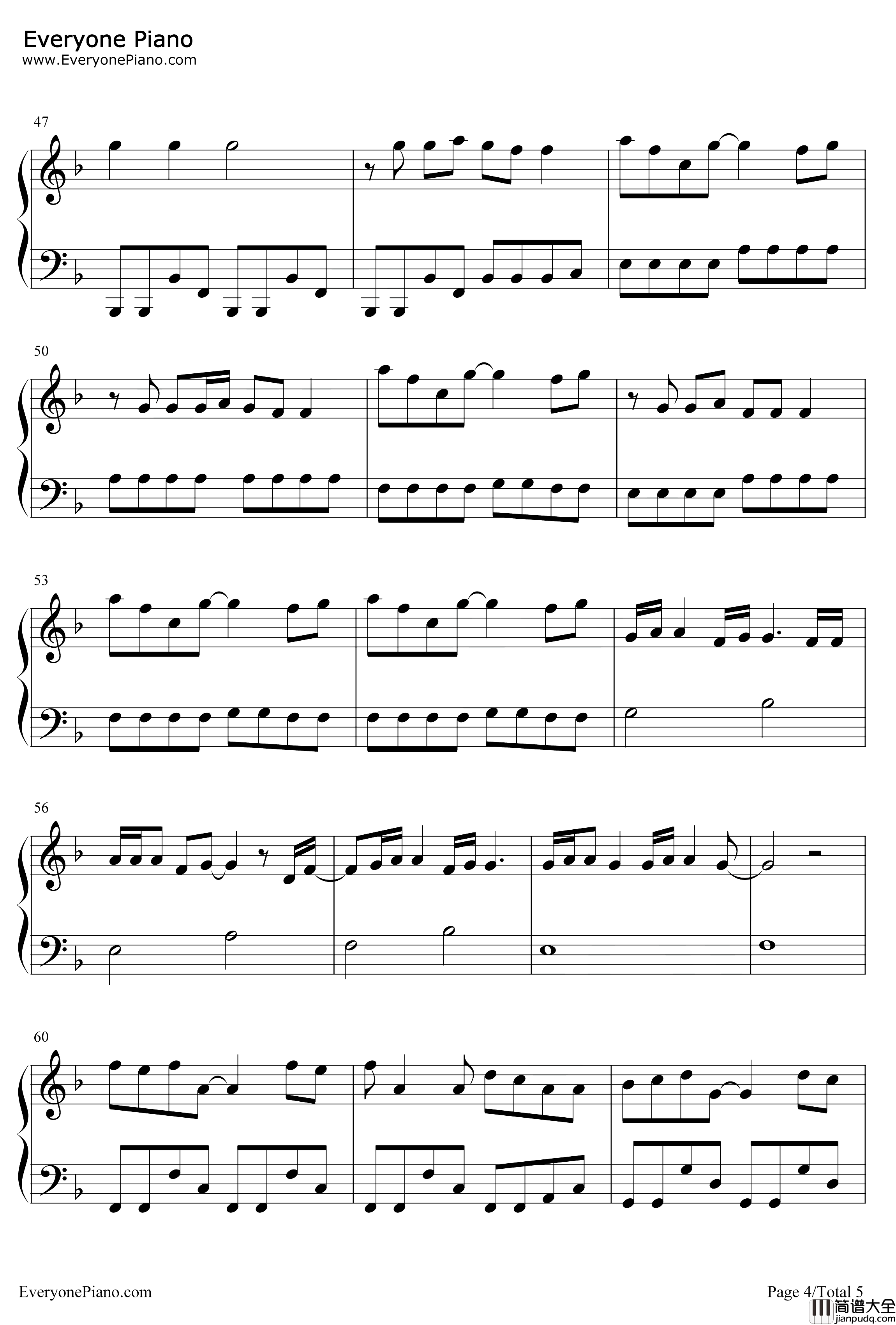 Heaven_Niall_Horan钢琴谱