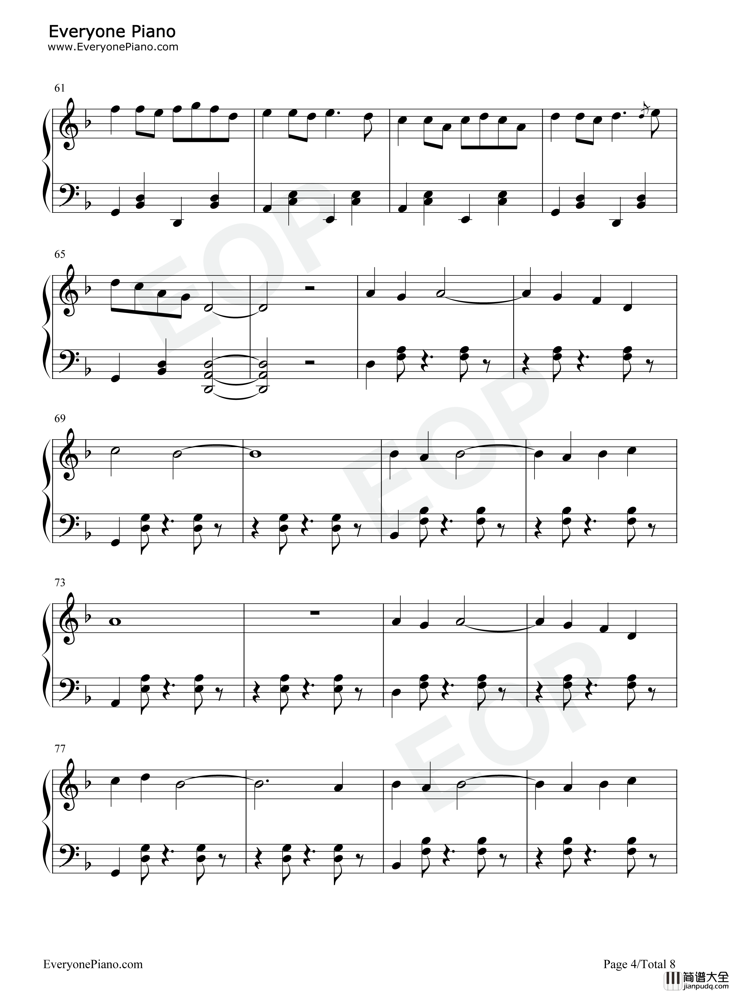Fairytale钢琴谱_Alexander_Rybak