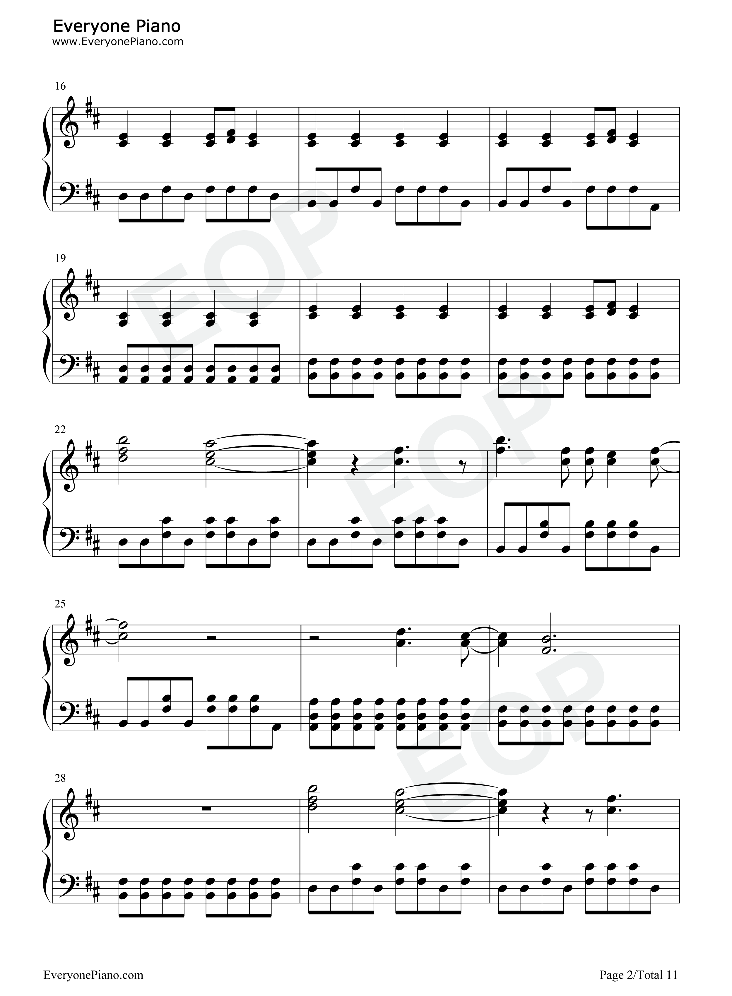 Everlong钢琴谱_Foo_Fighters