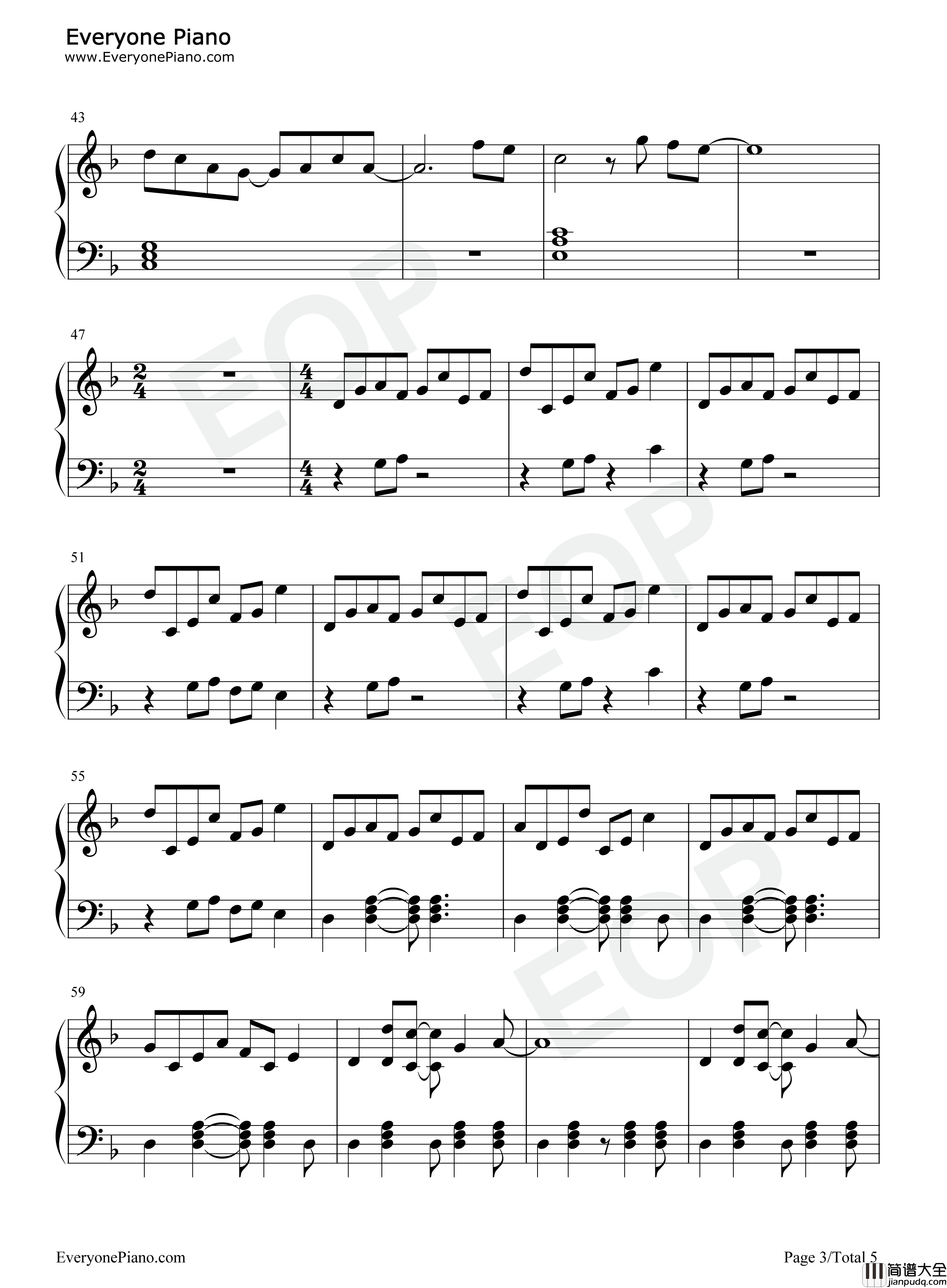 东京上空钢琴谱_野田洋次郎_RADWIMPS