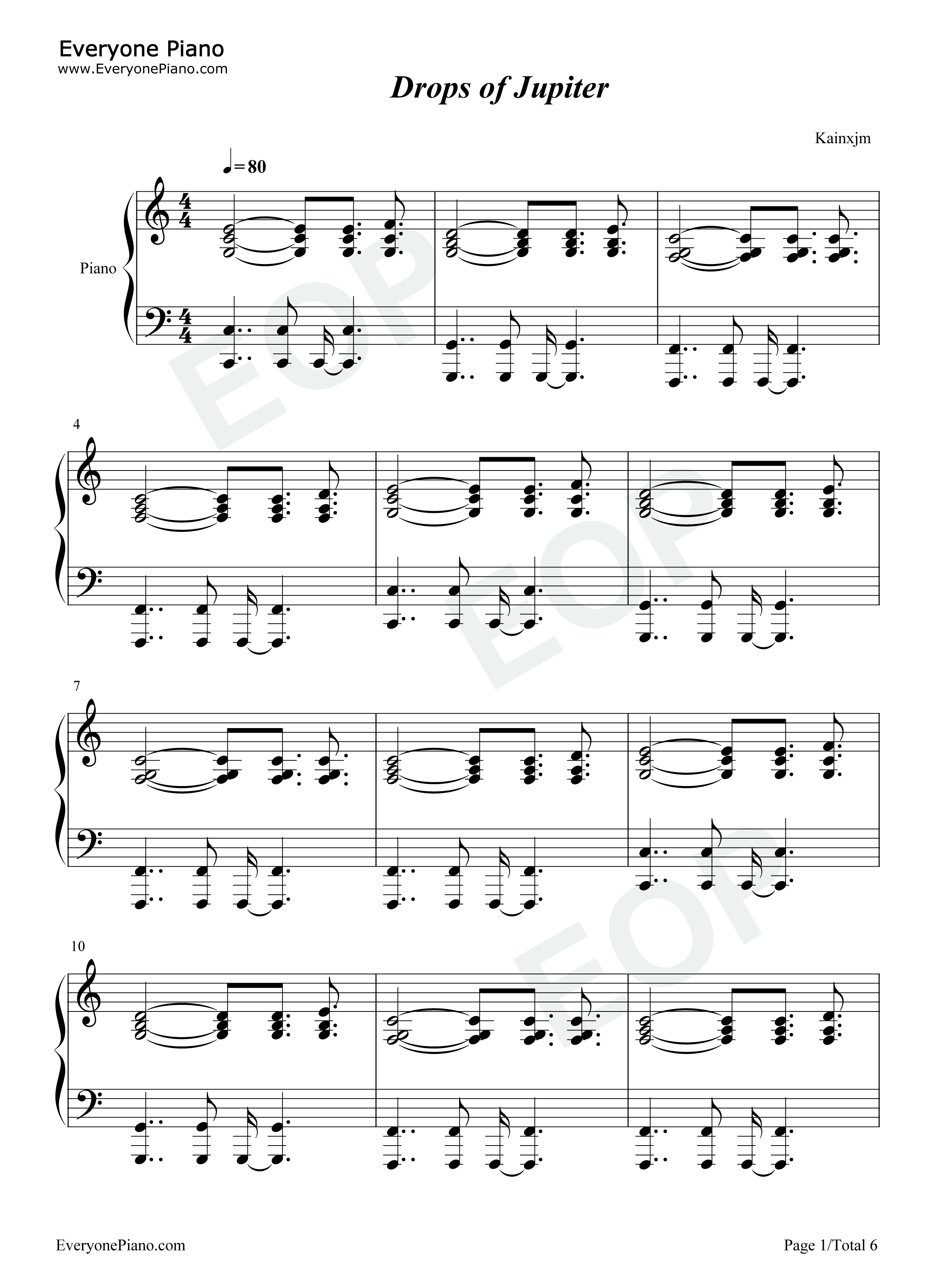 Drops_of_Jupiter_Tell_Me钢琴谱_Train