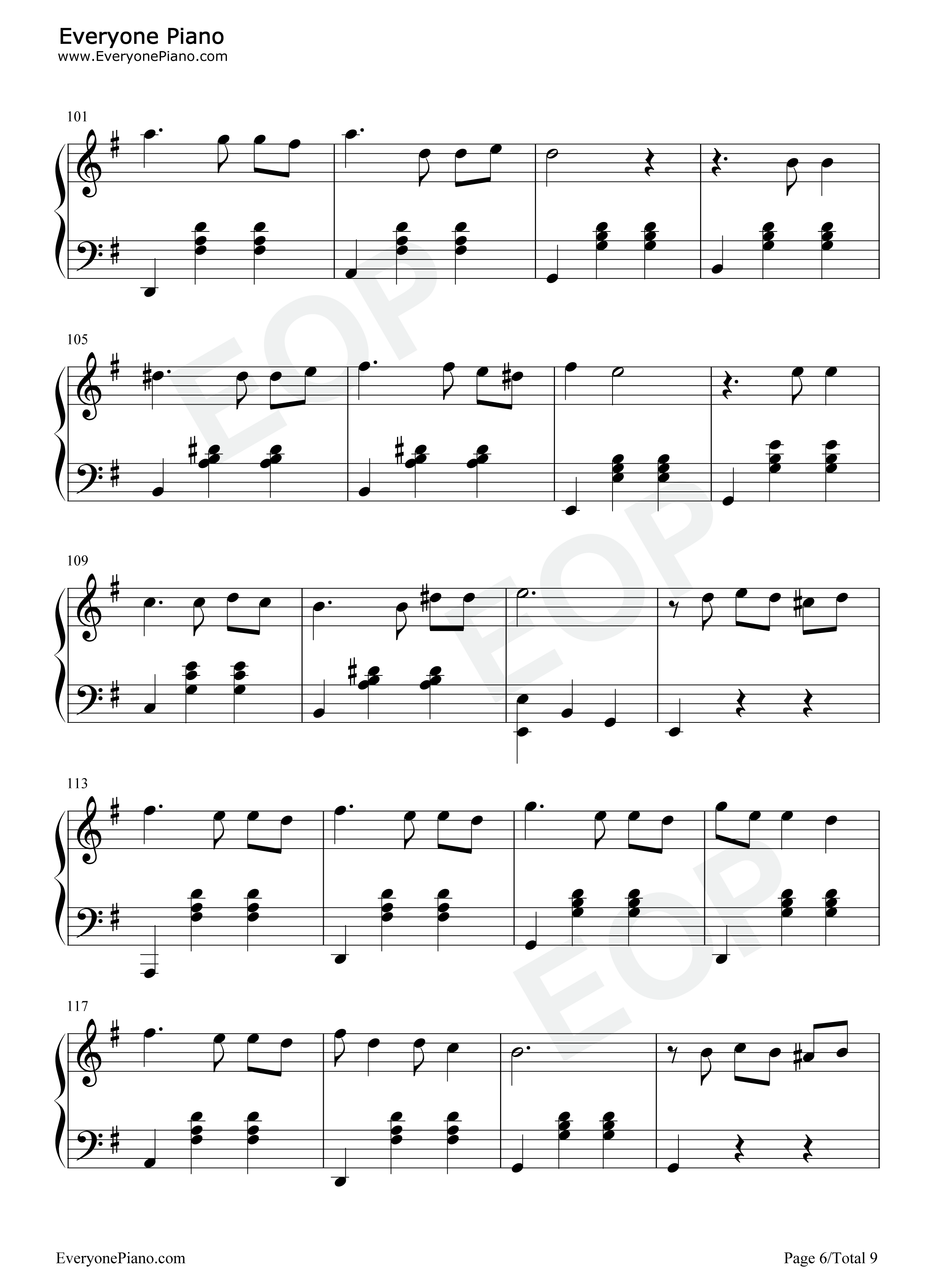 La_Foule钢琴谱_Edith_Piaf